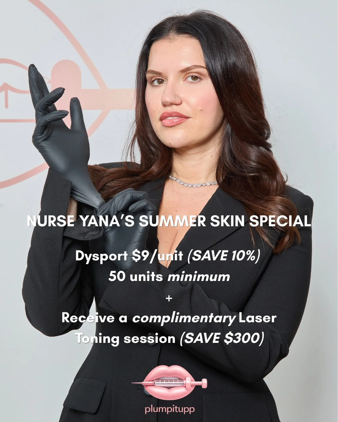 Only two weeks left to take advantage of Nurse Yana&rsquo;s Summer Skin Special! ☀️💖

Save 10% on Dysport when you purchase a minimum of 50 units, PLUS receive a complimentary Red Carpet Laser Toning Treatment with the Hollywood Spectra - that&rsquo