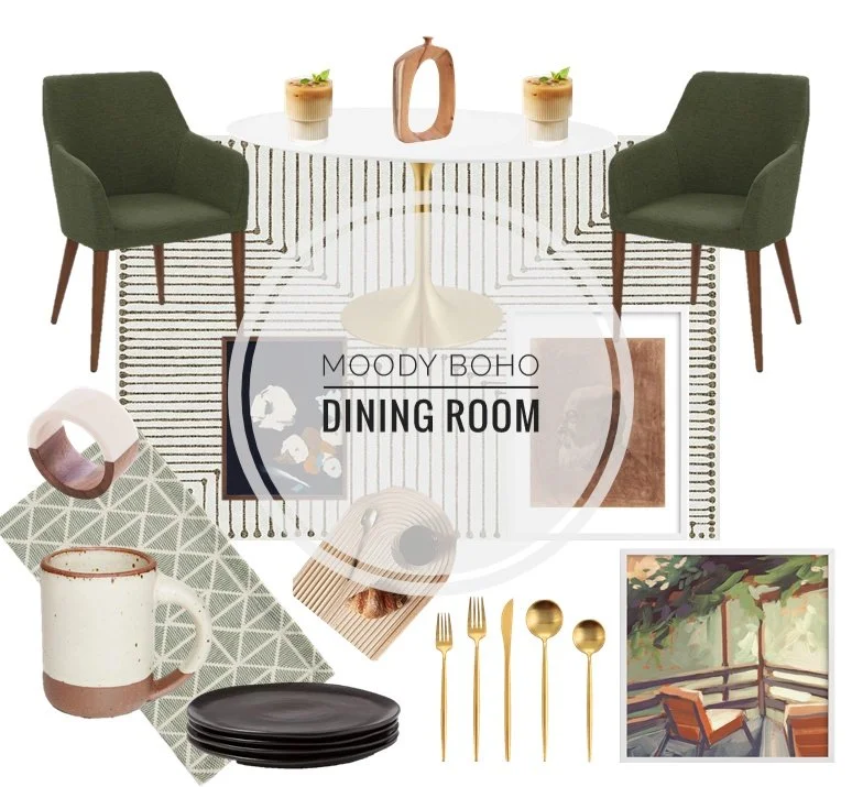 Moody Boho Dining Room - Shop the Look