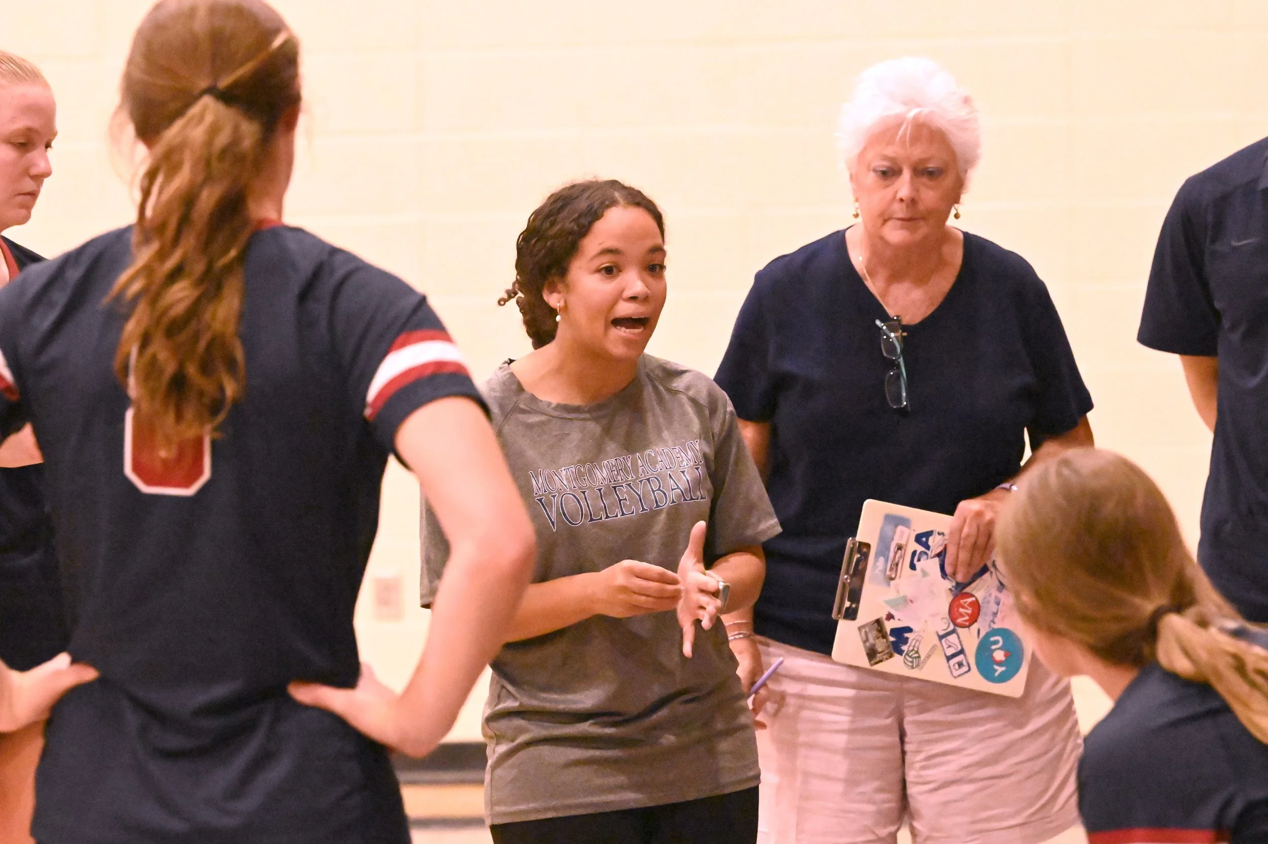 MA coach Jada Coleman during timeout.JPG