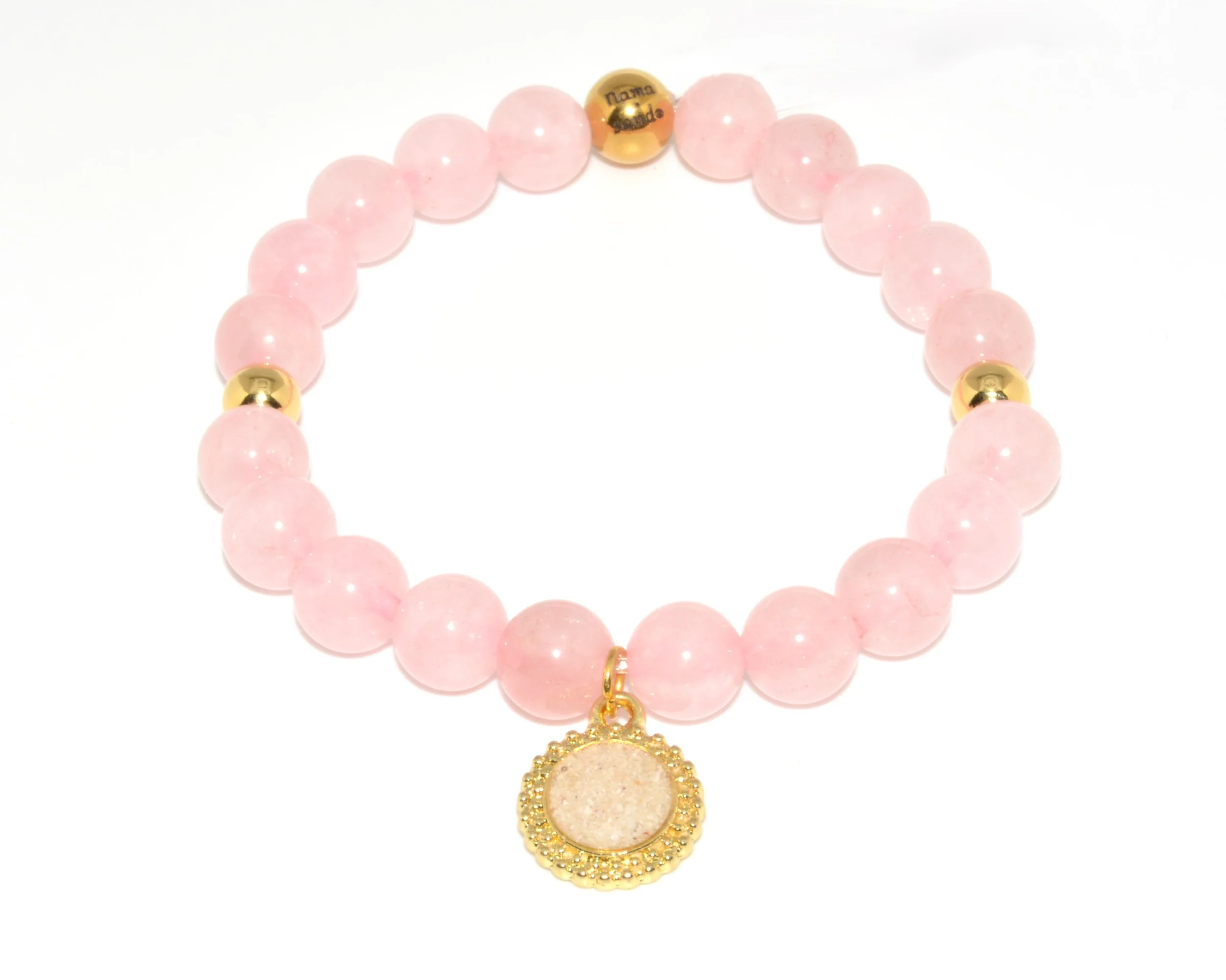 Catalina Charm Rose Quartz - Gold