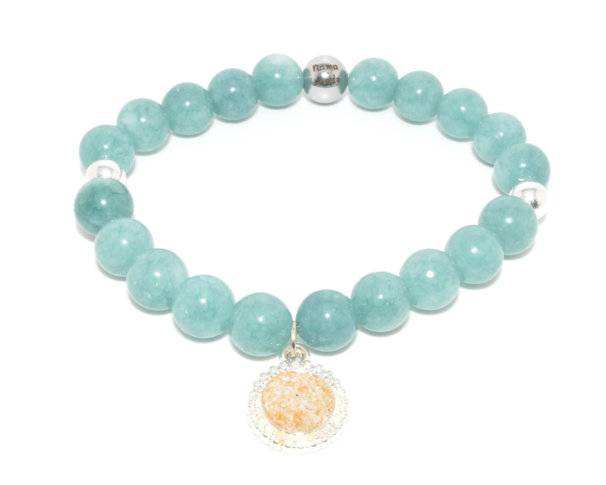 Heidi Charm Blue Jade - Silver