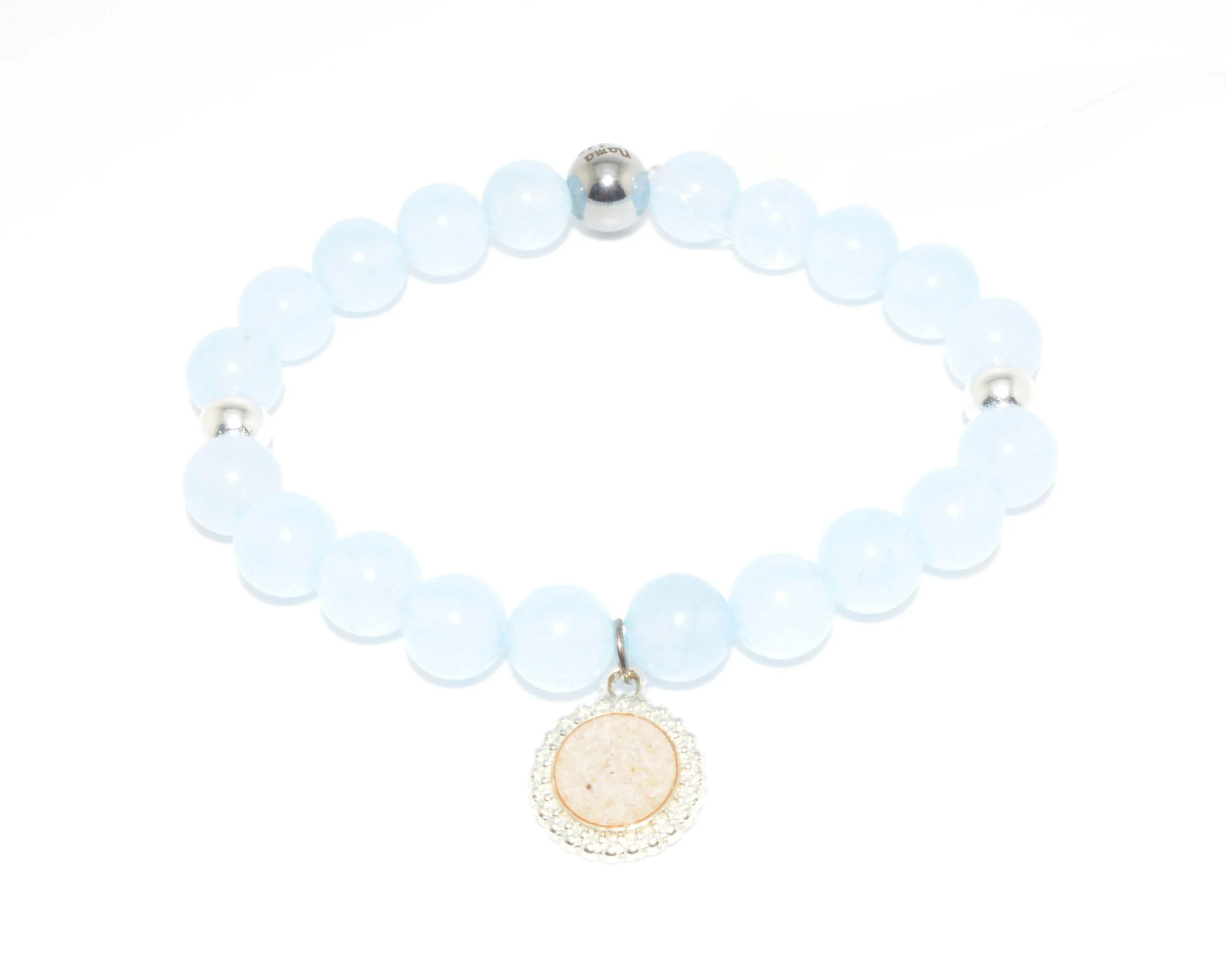 Kaia Charm Blue Chalcedony - Silver