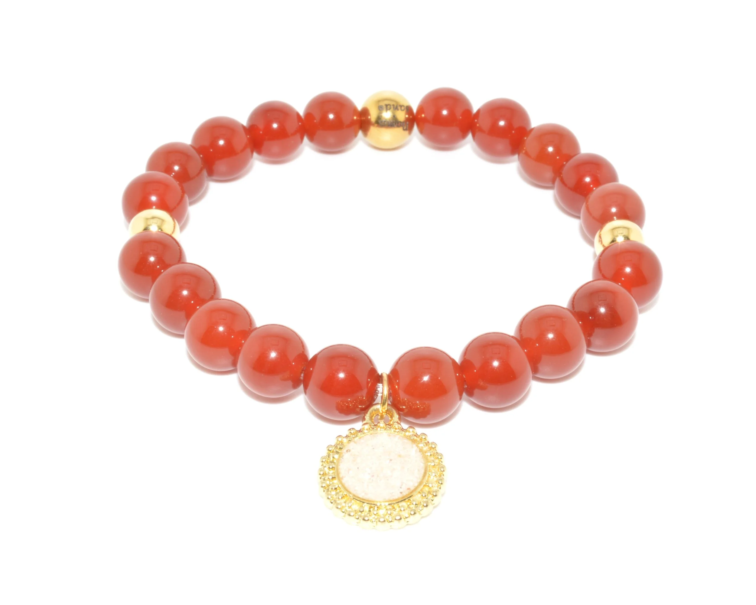 Laura Charm Carnelian - Gold