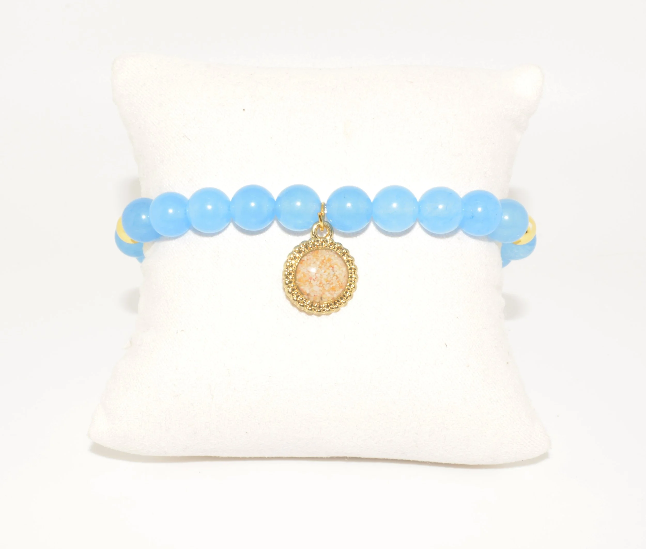 Blue Chalcedony charm bracelet.JPG