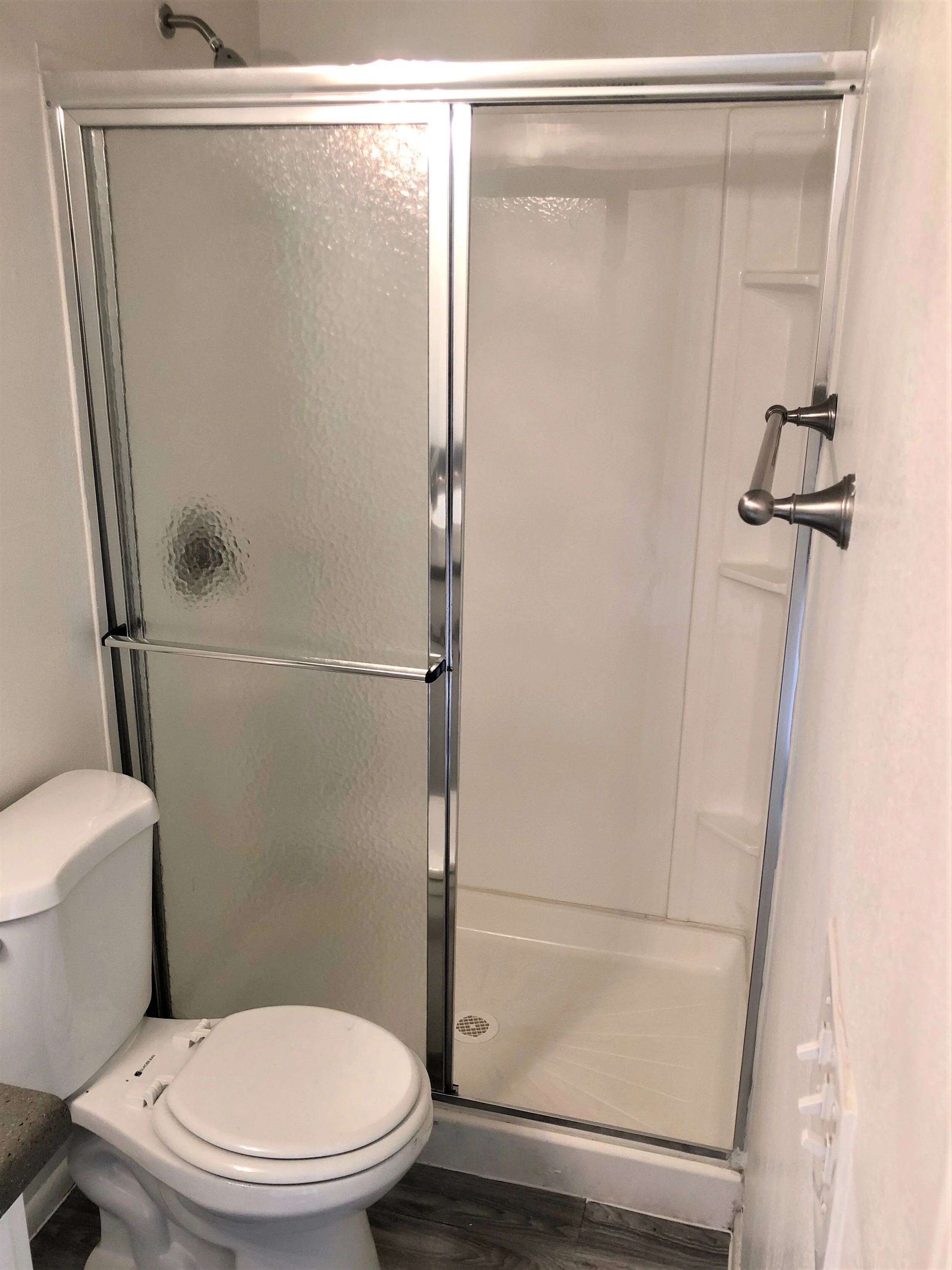  A bathroom at our two bedroom two bathroom apartment at University Pointe 