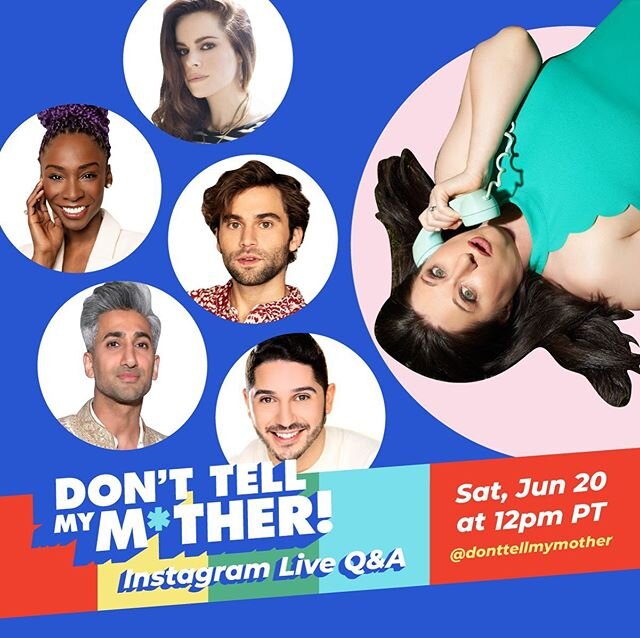 📣Join us this Sat 6/20 at 12pm PT for a special IG Live 🏳️&zwj;🌈PRIDE hour 🎤@donttellmymother mama @nikkilevy is having her favorite LGBTQ+ frenz over 4 QUEER conversation❗️- POSE actor/activist/goddess @angelicaross, Grey&rsquo;s Anatomy 🩺angel