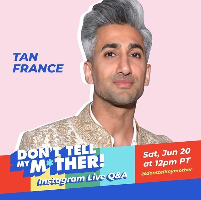 👠 We love him, but who doesn&rsquo;t?! Fashion master on Queer Eye, host of Next In Fashion, hubby to the coolest artist. We&rsquo;re talking to Tan France about 🏳️&zwj;🌈Pride &amp; queer stories *this* Sat 6/20 at 12pst right here on IG Live. Tun