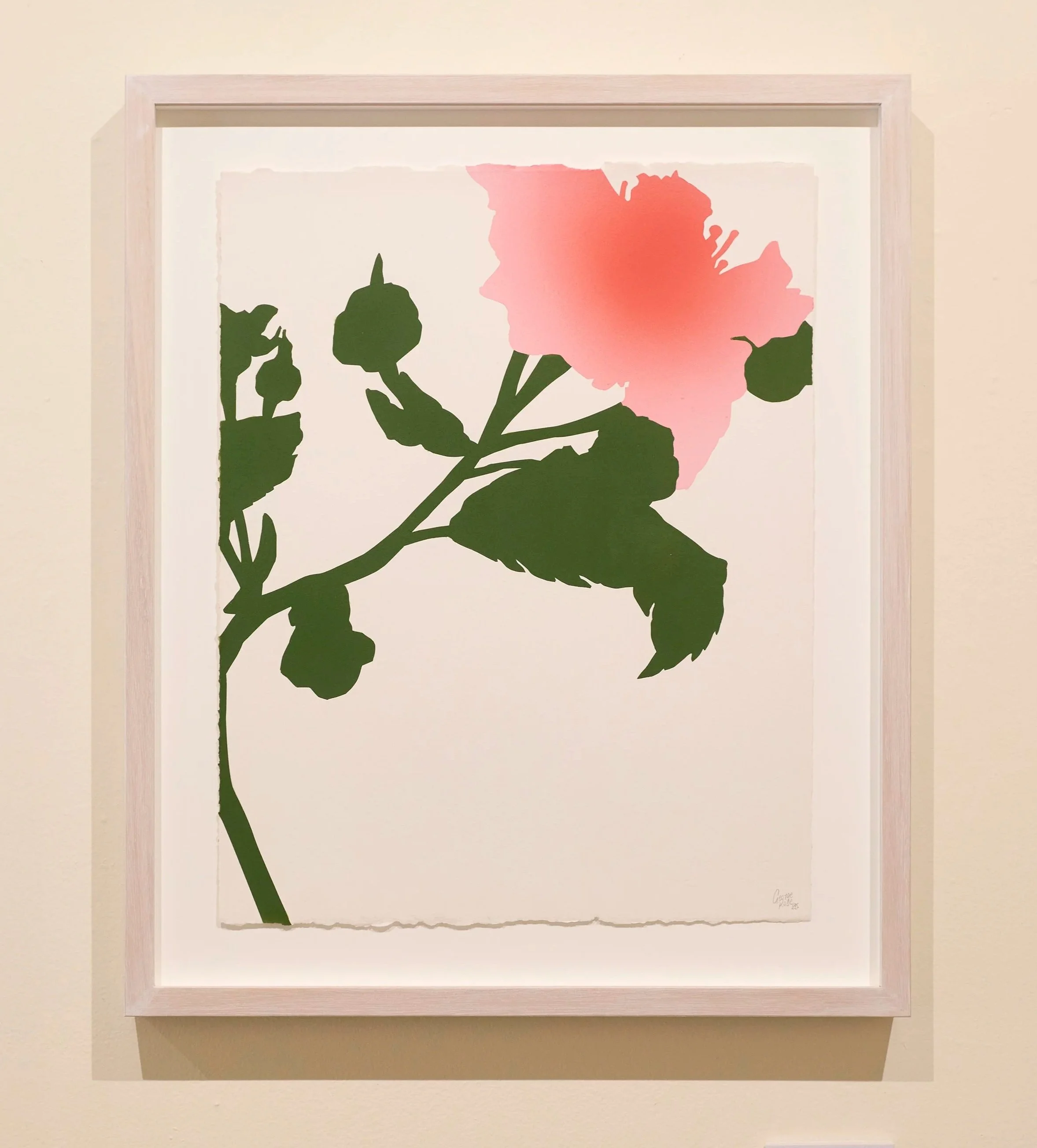 All that was left unsaid, by George Rose, acrylic on Arches 600gsm cotton rag, framed, 2025, 60 x 50cm, $1,500
