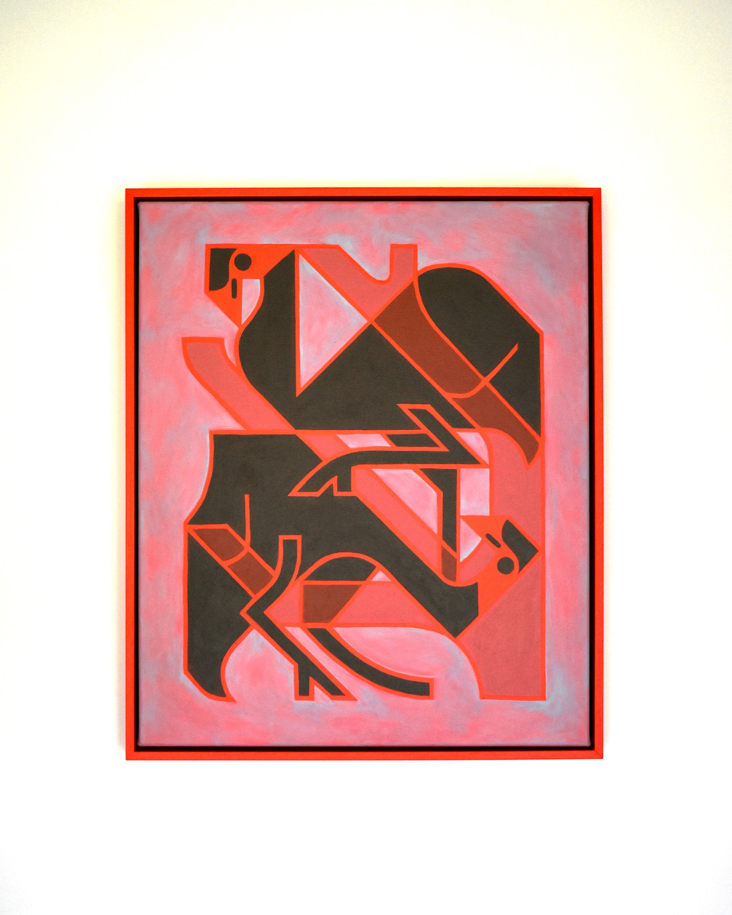 The Flightless Fury,
by Stephanie Cartledge,
acrylic on canvas, framed in natural flooded gum, 2025, 60 x 50cm,
$950
