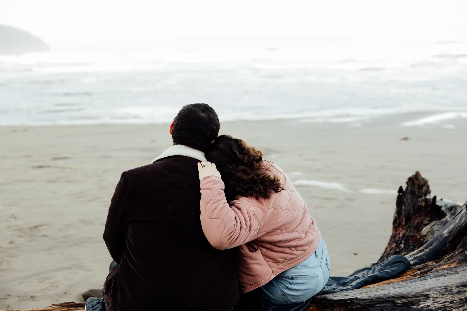 Cesar & Heather’s Moody Engagement shoot at Cape Lookout, Oregon Coast