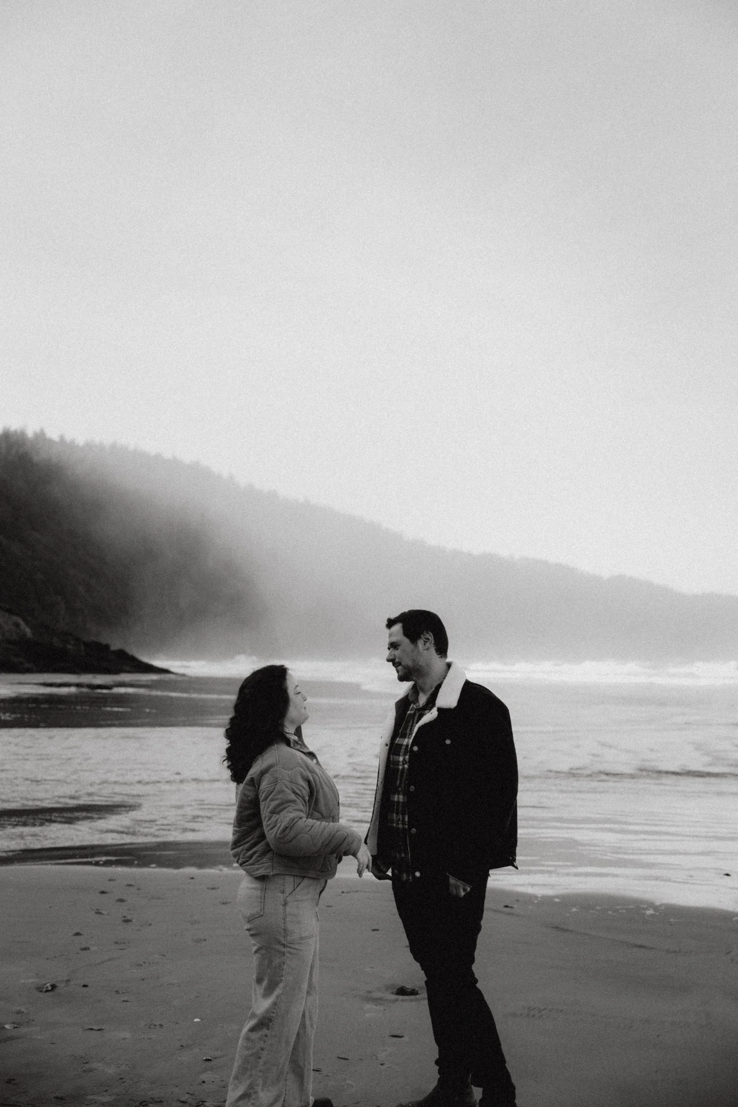 Cesar & Heather’s Moody Engagement shoot at Cape Lookout, Oregon Coast