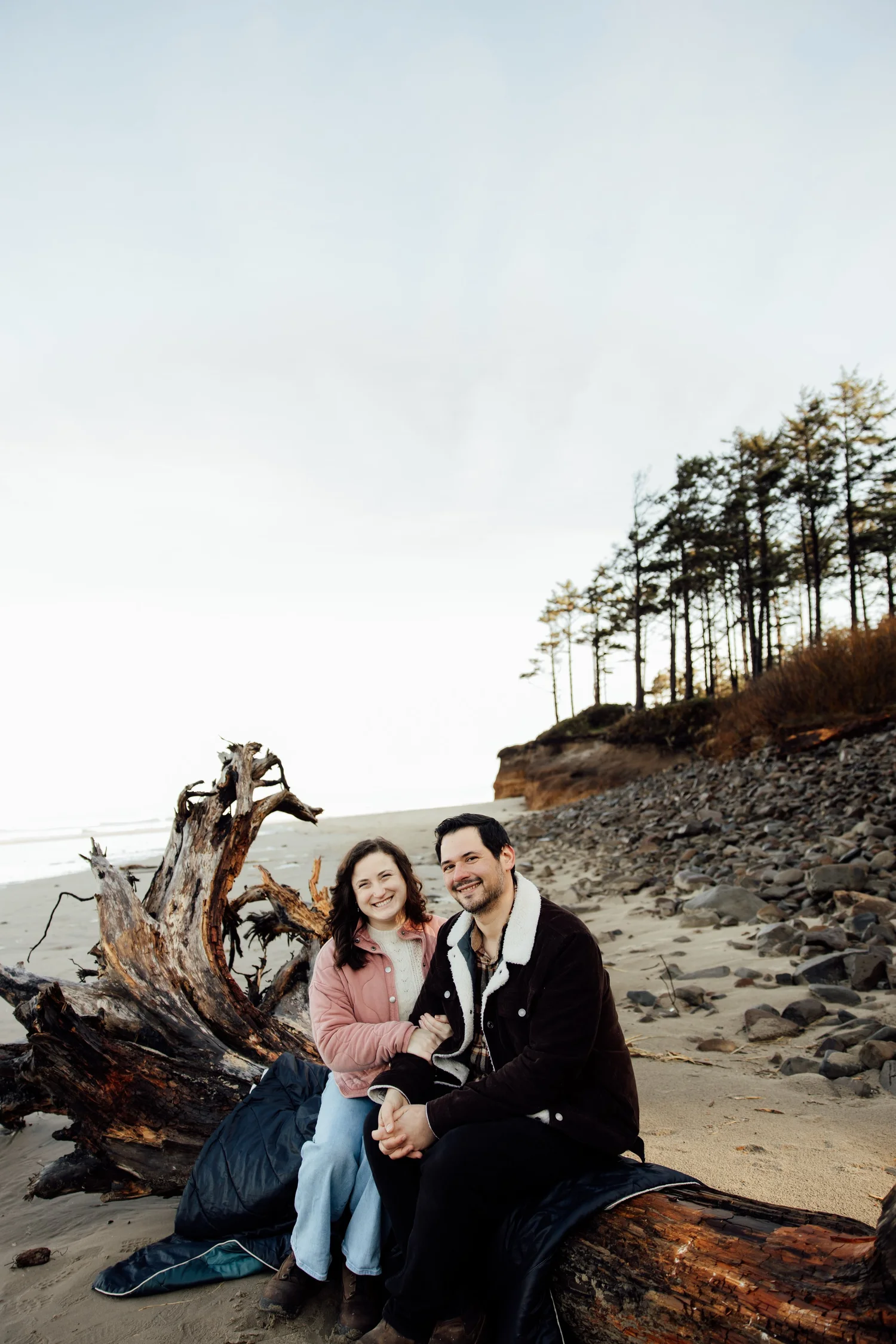 Cesar & Heather’s Moody Engagement shoot at Cape Lookout, Oregon Coast