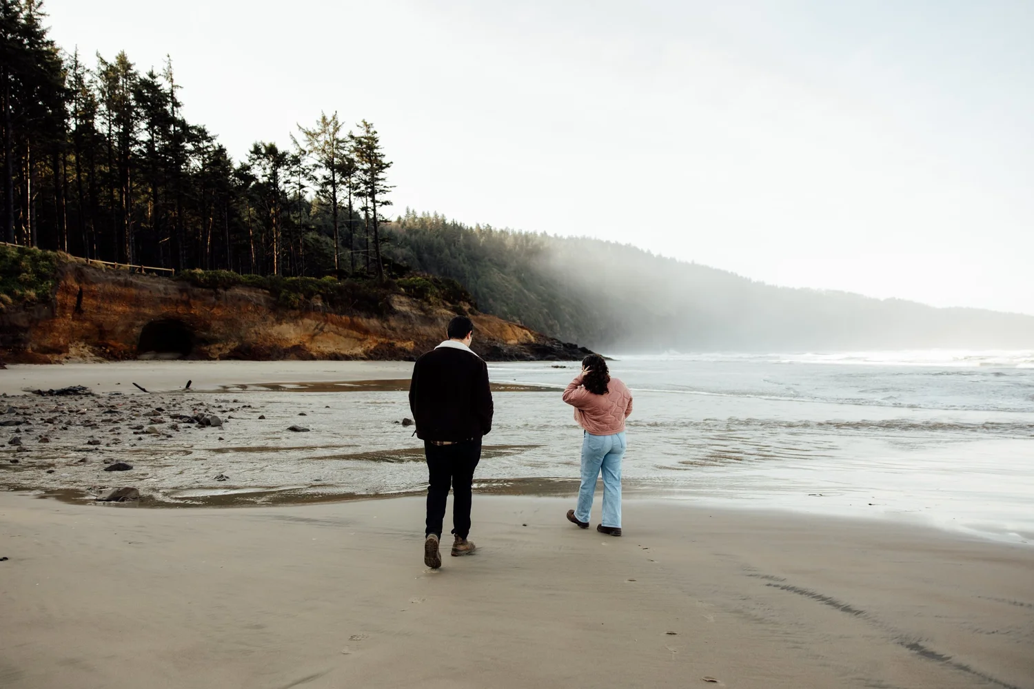 Cesar & Heather’s Moody Engagement shoot at Cape Lookout, Oregon Coast