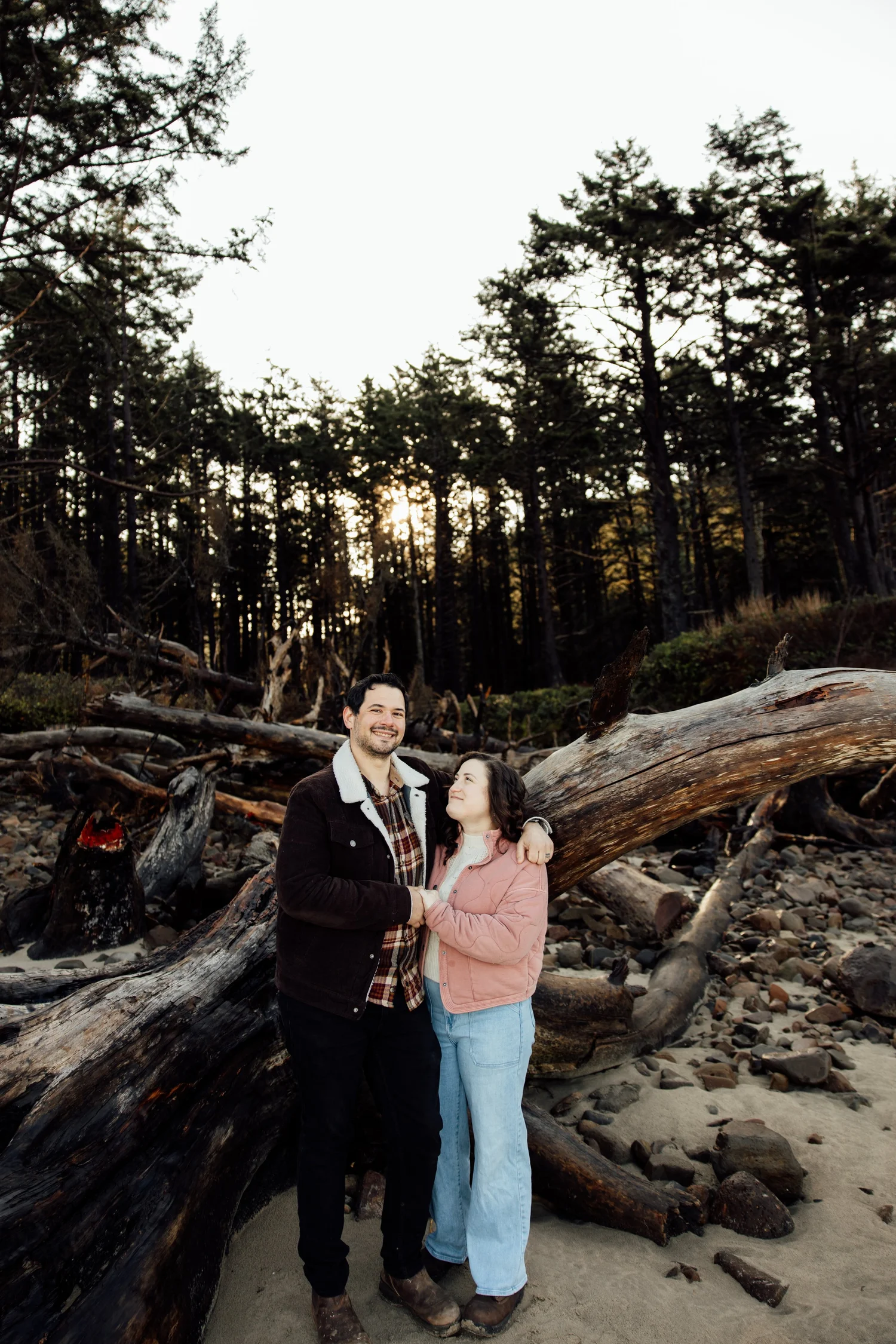 Cesar & Heather’s Moody Engagement shoot at Cape Lookout, Oregon Coast