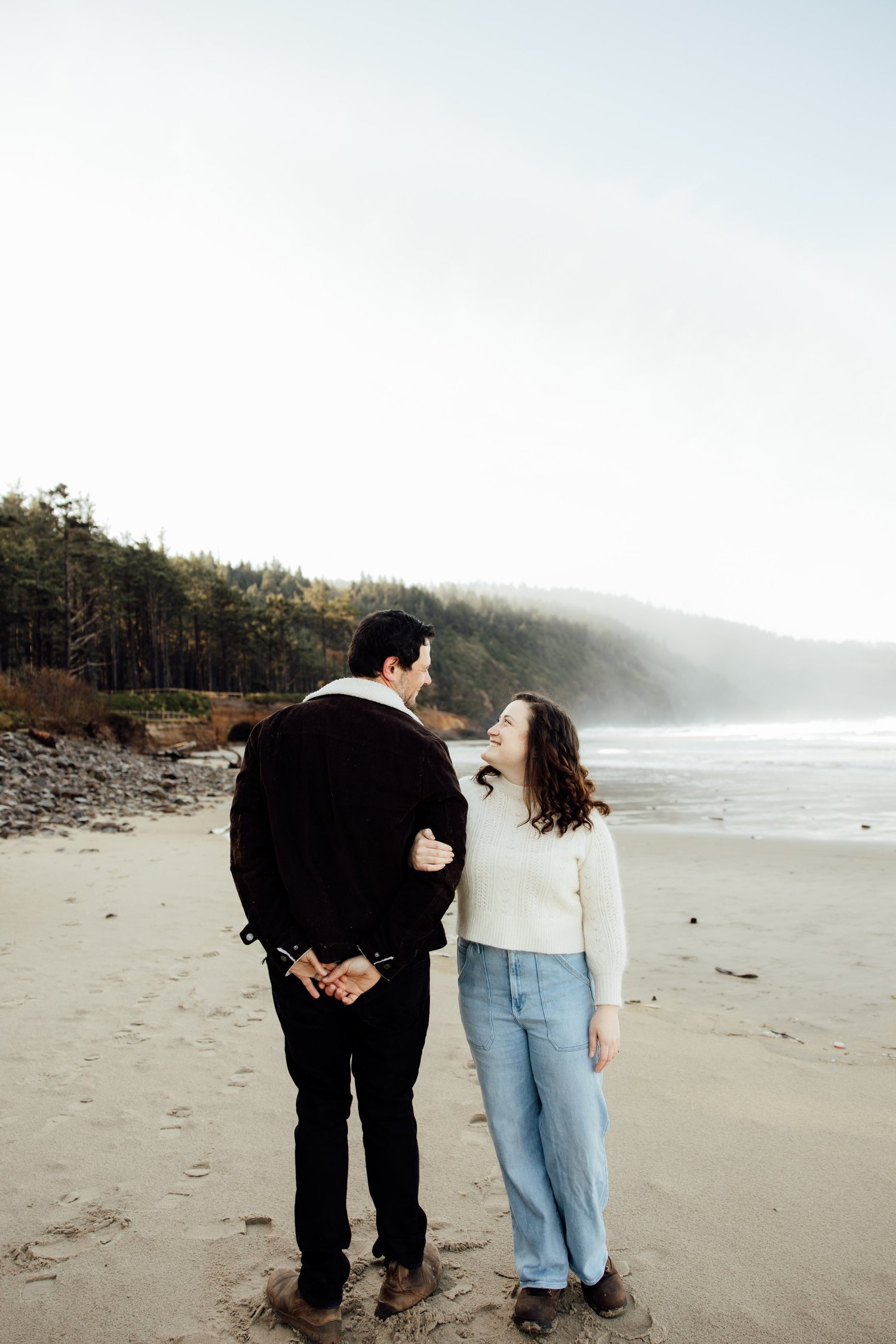 Cesar & Heather’s Moody Engagement shoot at Cape Lookout, Oregon Coast