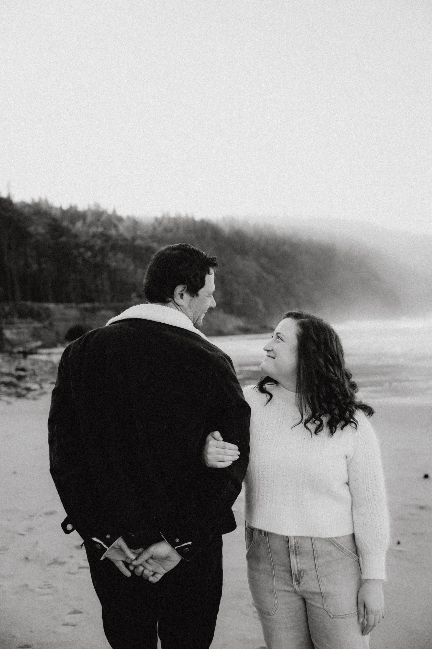 Cesar & Heather’s Moody Engagement shoot at Cape Lookout, Oregon Coast