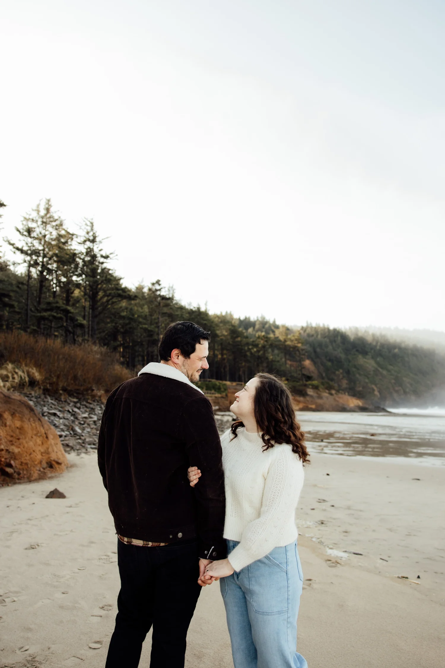 Cesar & Heather’s Moody Engagement shoot at Cape Lookout, Oregon Coast