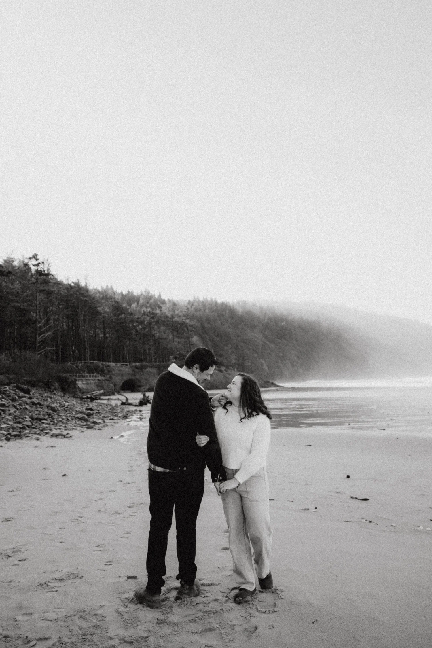 Cesar & Heather’s Moody Engagement shoot at Cape Lookout, Oregon Coast