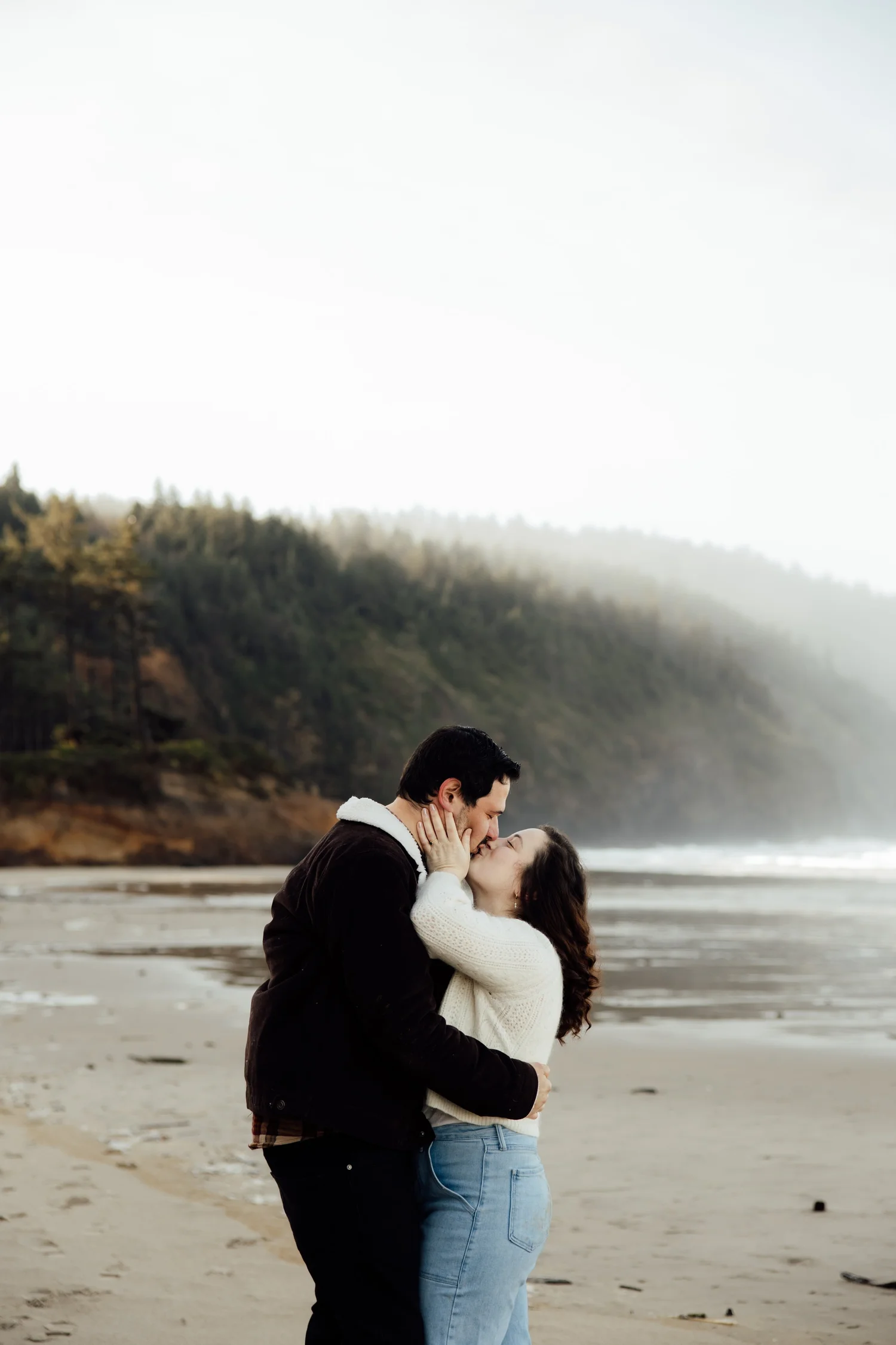 Cesar & Heather’s Moody Engagement shoot at Cape Lookout, Oregon Coast