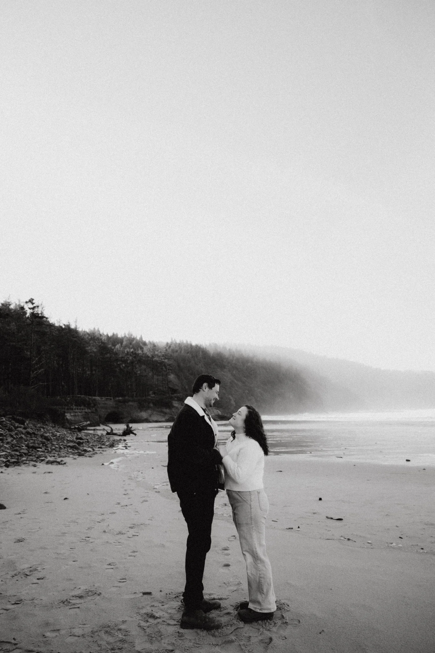 Cesar & Heather’s Moody Engagement shoot at Cape Lookout, Oregon Coast