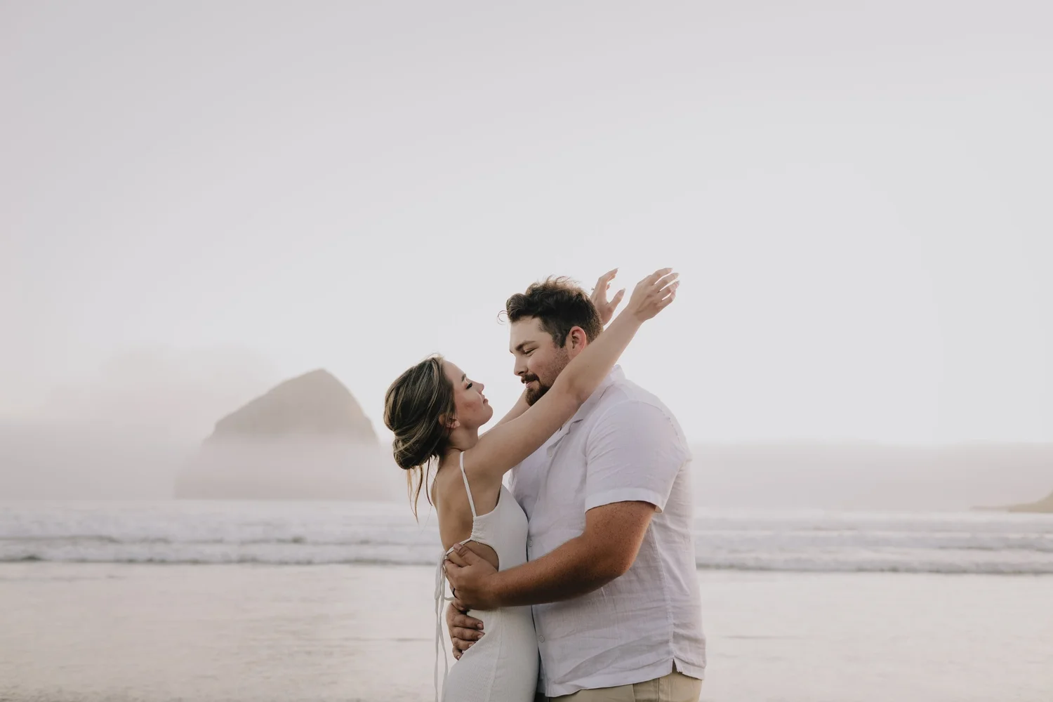 Couple on the Oregon Coast