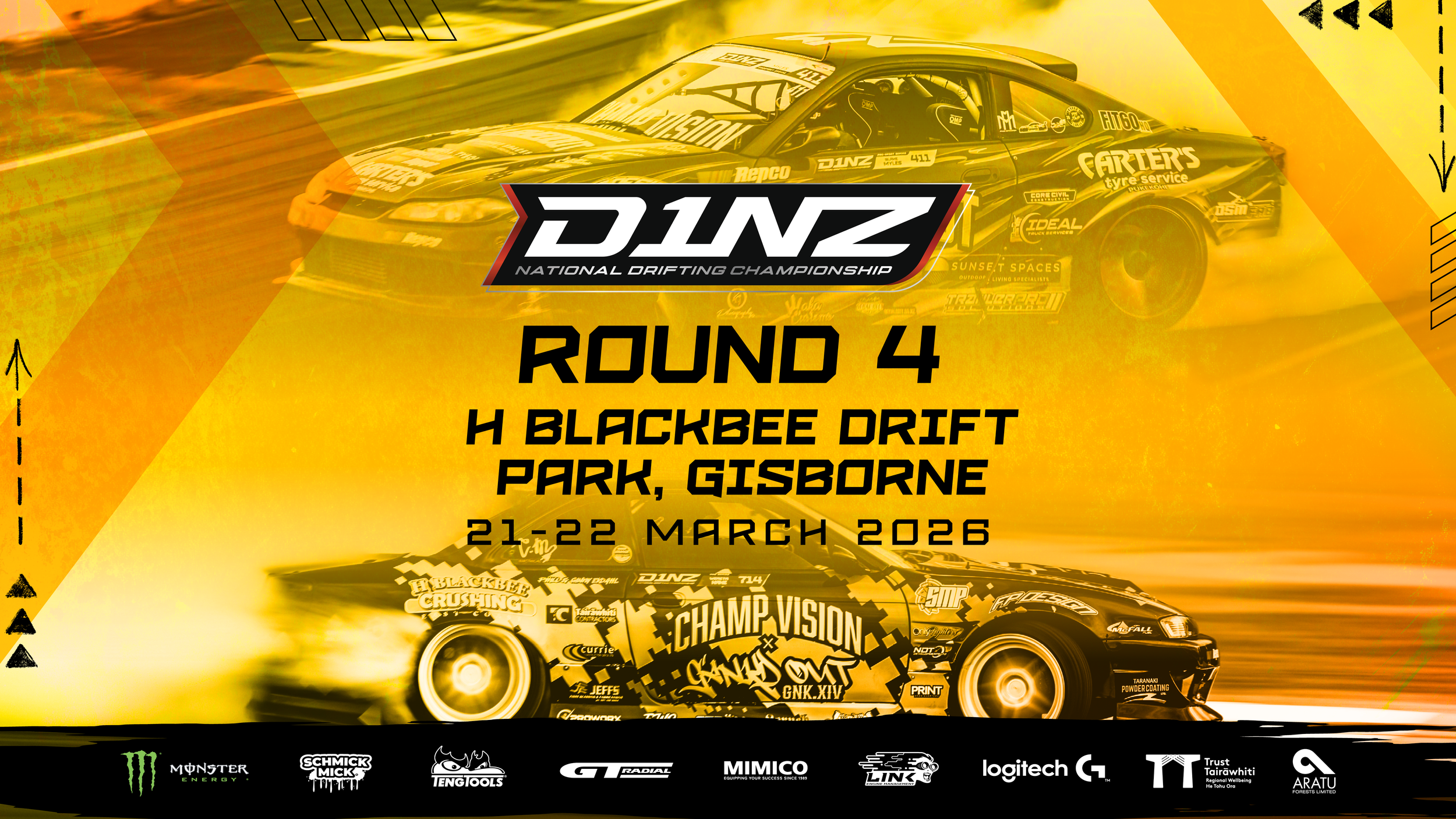Watch it LIVE: D1NZ Pro Drift Championship - Round 4, Gisborne