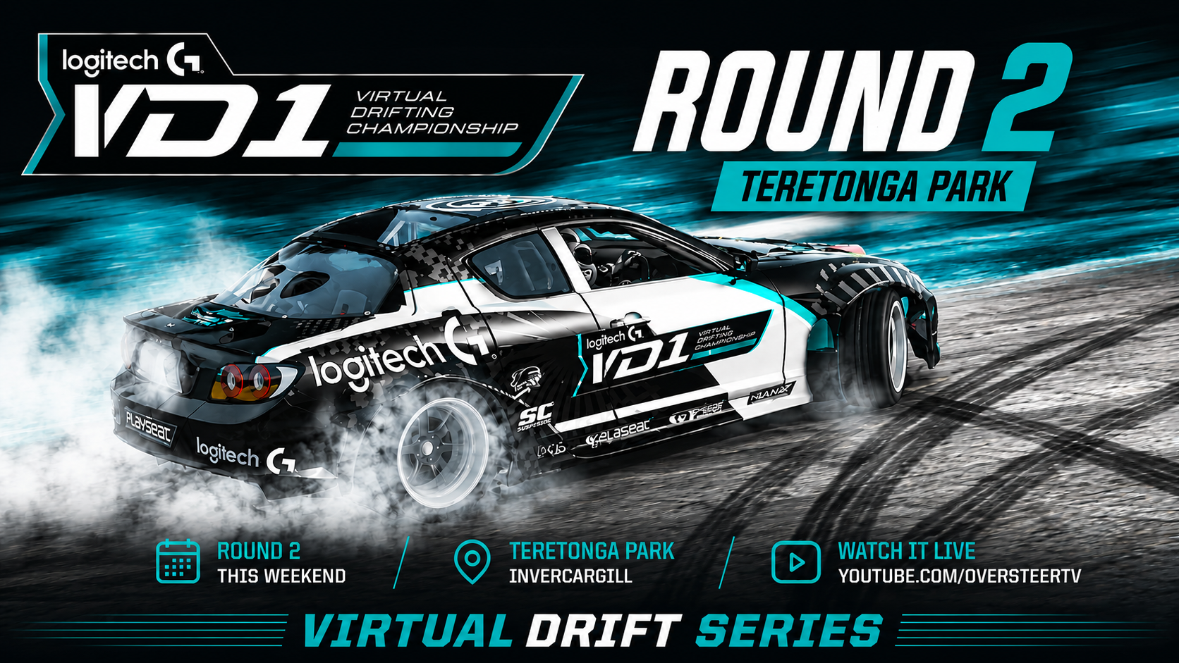 D1NZ 2026 • Logitech G Virtual Series • VD1 Round 2 LIVE • Teretonga Park