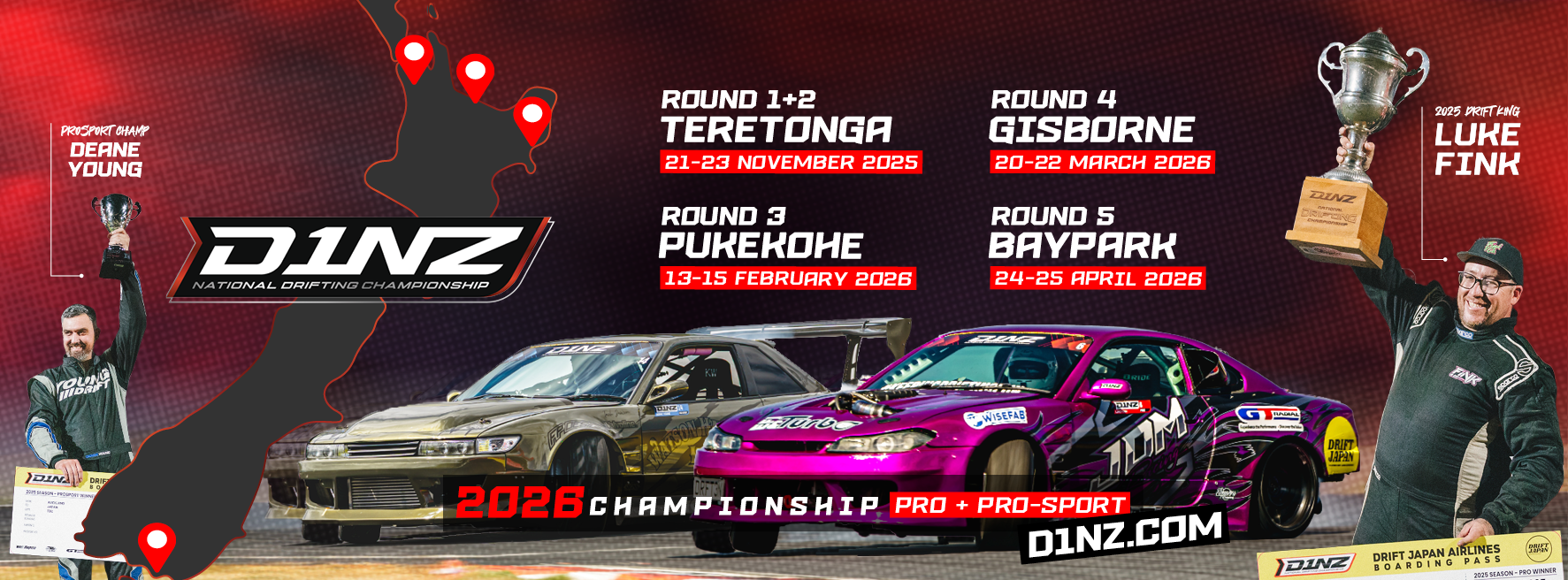 D1NZ 2026 Calendar REVEAL! | Full Drift Championship Schedule ...