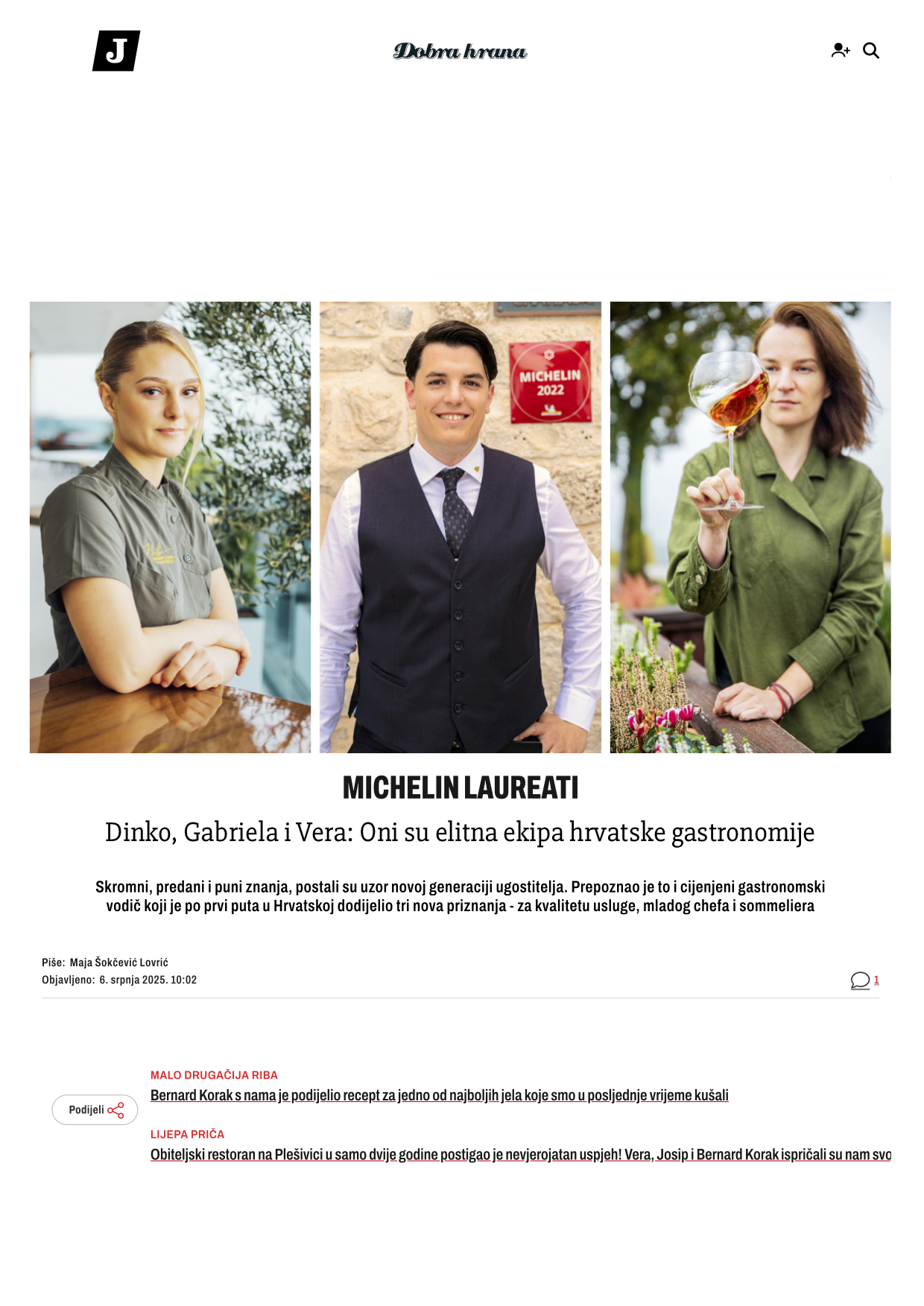 Dobra hrana intervju Dinko Lozica