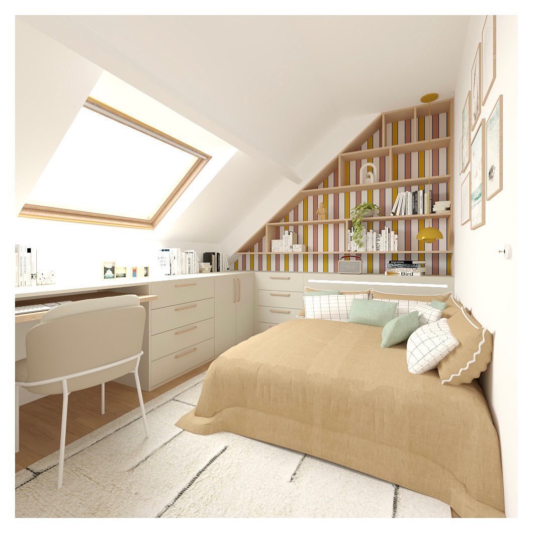 - PROJET MONTGOMERY-
Visuel 3D / 3D Visual

🇫🇷 Hier nous avons eu le plaisir de pr&eacute;senter l&rsquo;Avant Projet D&eacute;taill&eacute; de cette chambre sous les toit. Un espace exigu&euml; qui n&eacute;cessite donc une optimisation minutieuse
