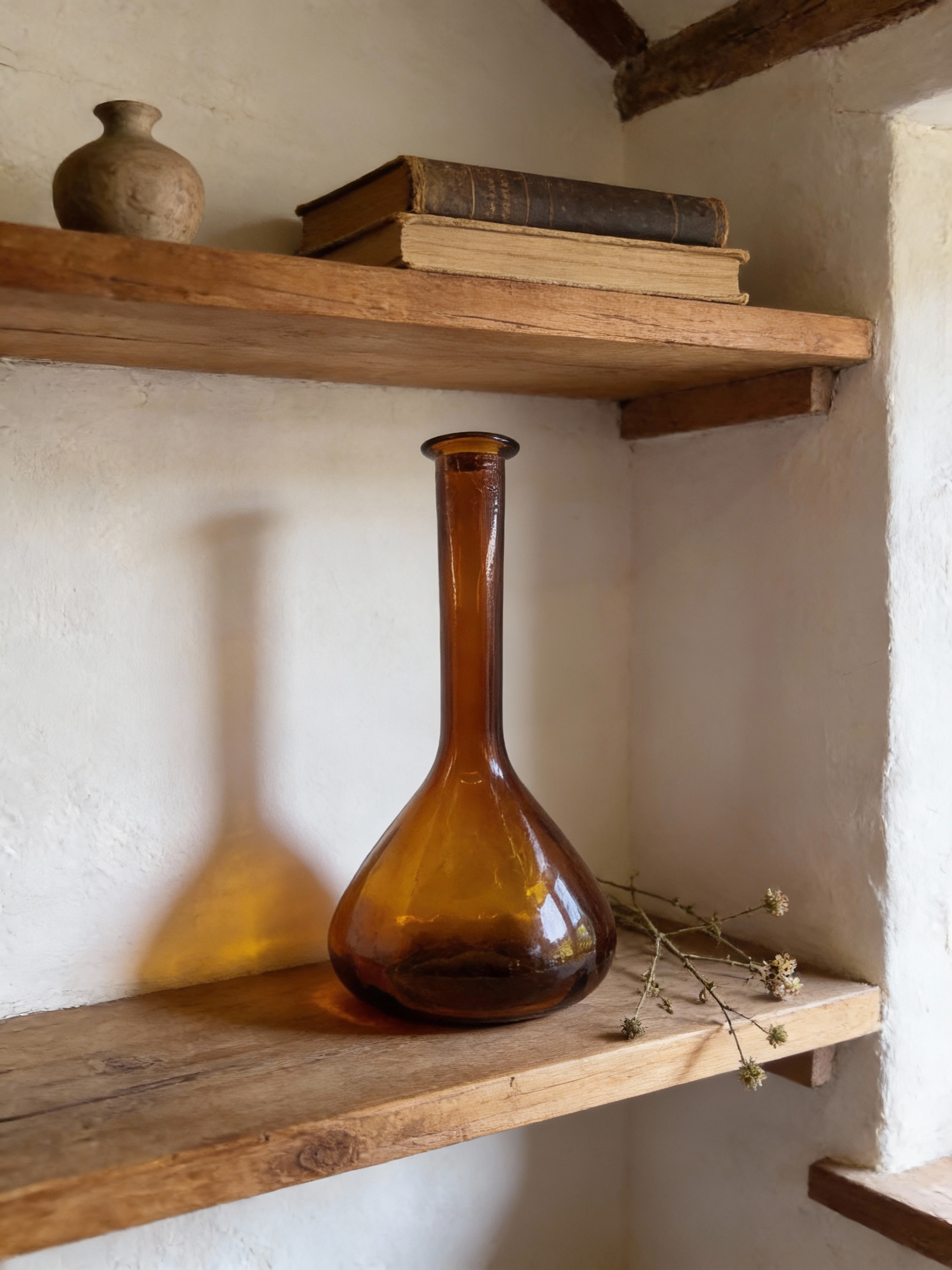 Carafe vintage en verre ambré  - Huppée La Décoration - Boutique de décoration dans le Vexin.png