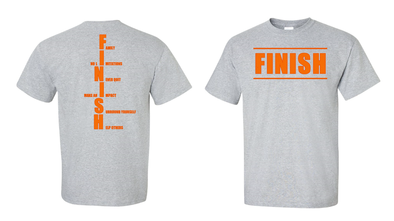 FINISH - Short Sleeve T-Shirt in Grey