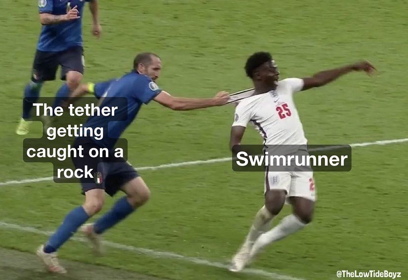 Tether memes time!

&bull;
&bull;
&bull;
&bull;
Like these memes? Follow @thelowtideboyz for more super niche content. Really like these memes? Check out our Swimrun Podcast wherever podcasts are heard.

#swim #run #swimrun #swimrunner #swimrunners #