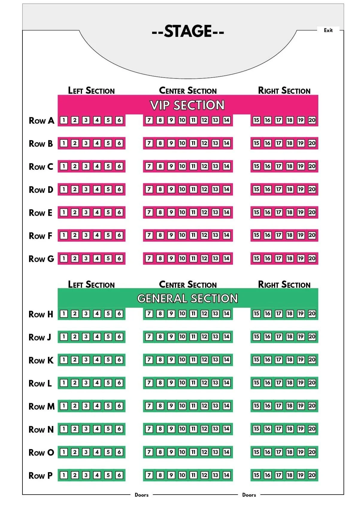 Seating Chart — The Little Theatre of Manchester