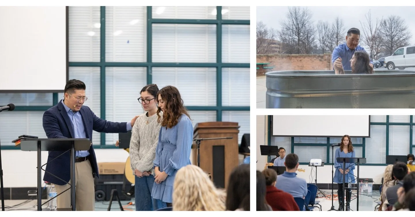 This past Sunday, we had the joy of celebrating the baptisms of two sisters! 

We were reminded that we are not saved by any merit of our own, but solely by what Christ accomplished on our behalf through His death and resurrection.