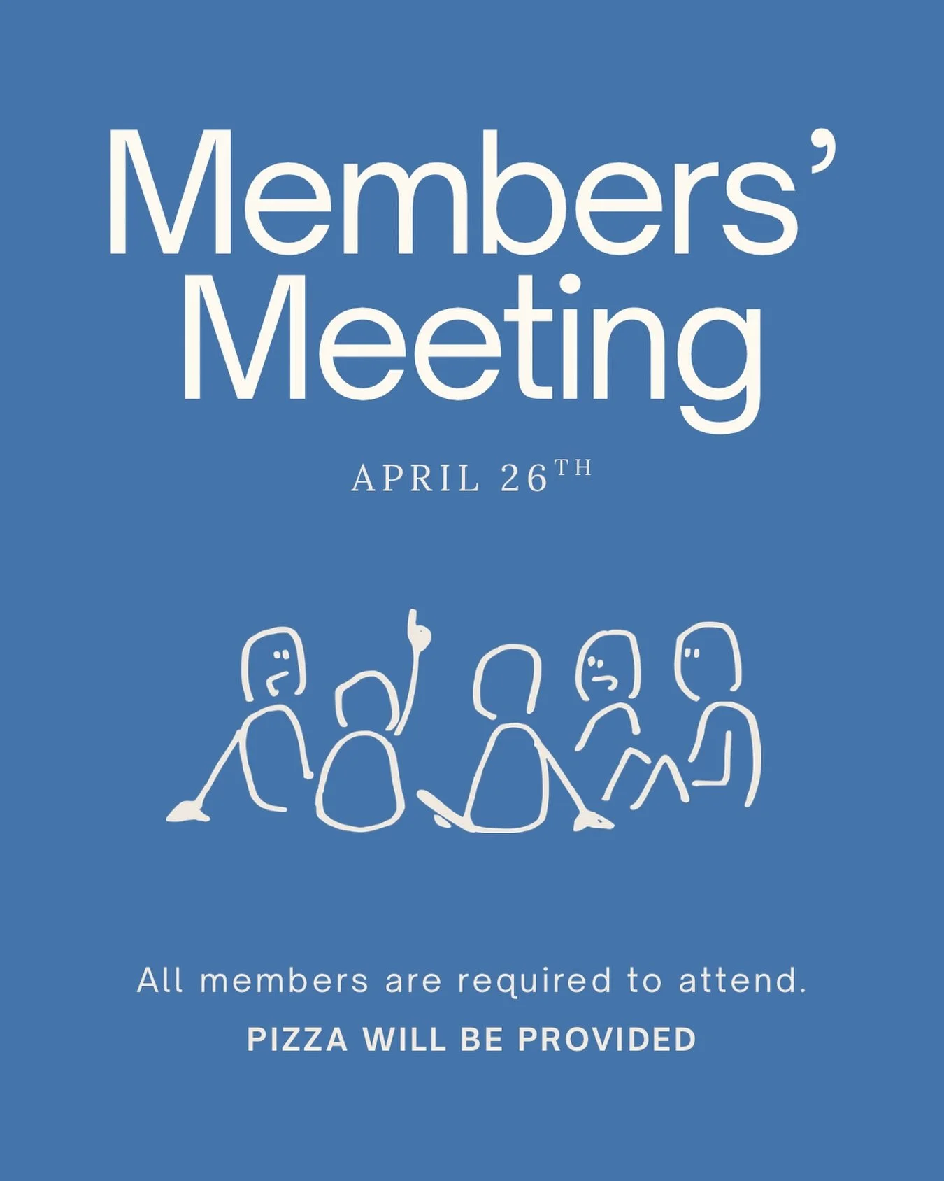 IMPORTANT REMINDER: We will have our Members&rsquo; Meeting 15 minutes after service on Sunday!

All members, please make plans to attend as we will be voting on important matters regarding budget and voting in/out members. Pizza will be provided for