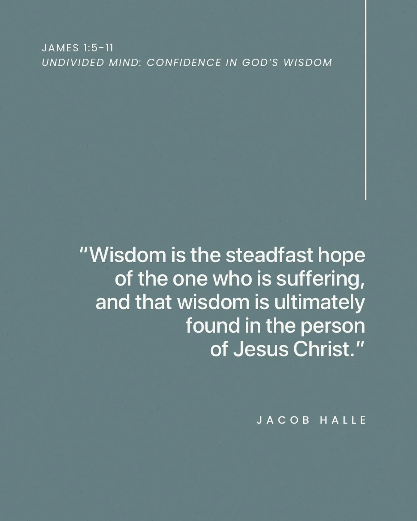 From Sunday&rsquo;s sermon &ldquo;Undivided Mind: Confidence in God&rsquo;s Wisdom&rdquo; on James 1:5-11.

Listen to the full sermon on our website, Spotify, or Apple Podcasts.