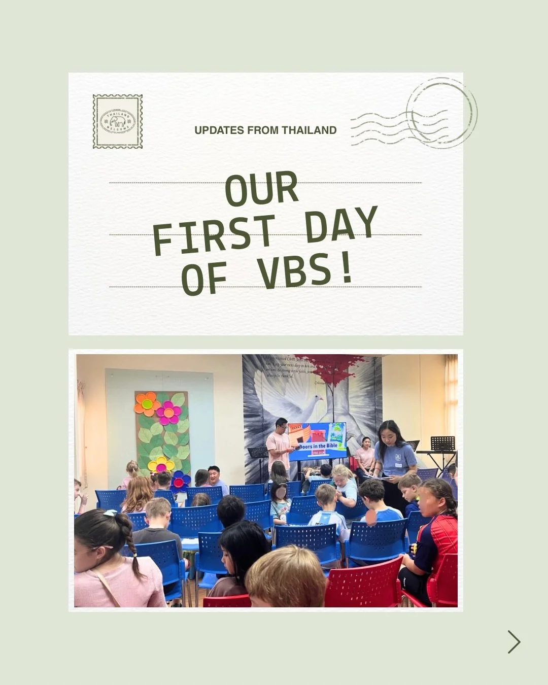 FIRST DAY OF VBS ☑️

The team had their first full day with the kids! They spent time playing games, doing arts and crafts, and learning the first Bible lessons in a series that explores the &ldquo;doors of the Bible&rdquo; that point to Jesus.

Plea
