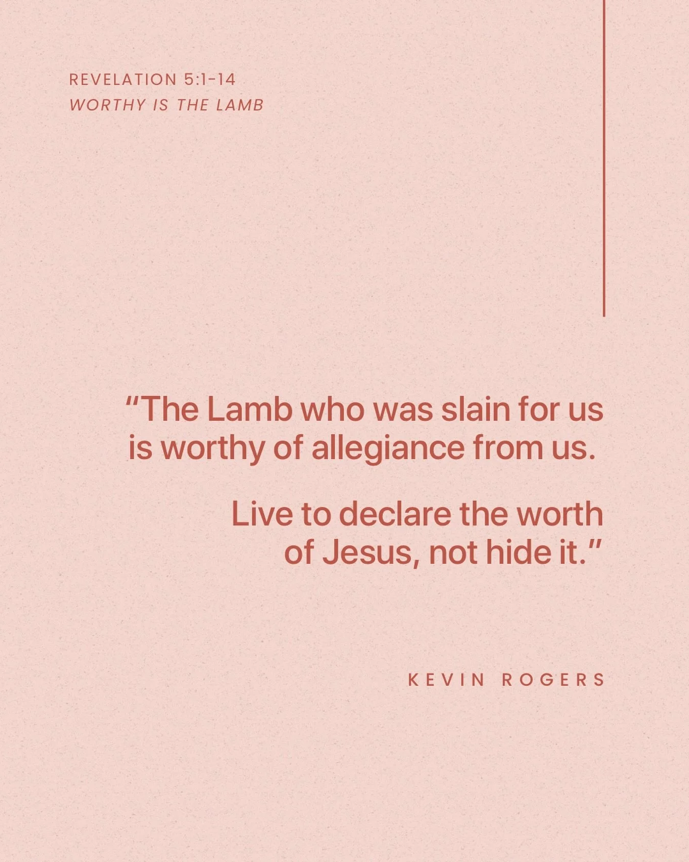 From Sunday&rsquo;s sermon &ldquo;Worthy Is the Lamb&rdquo; on Revelation 5:1-14.

Listen to the full sermon on our website, Spotify, or Apple Podcasts.