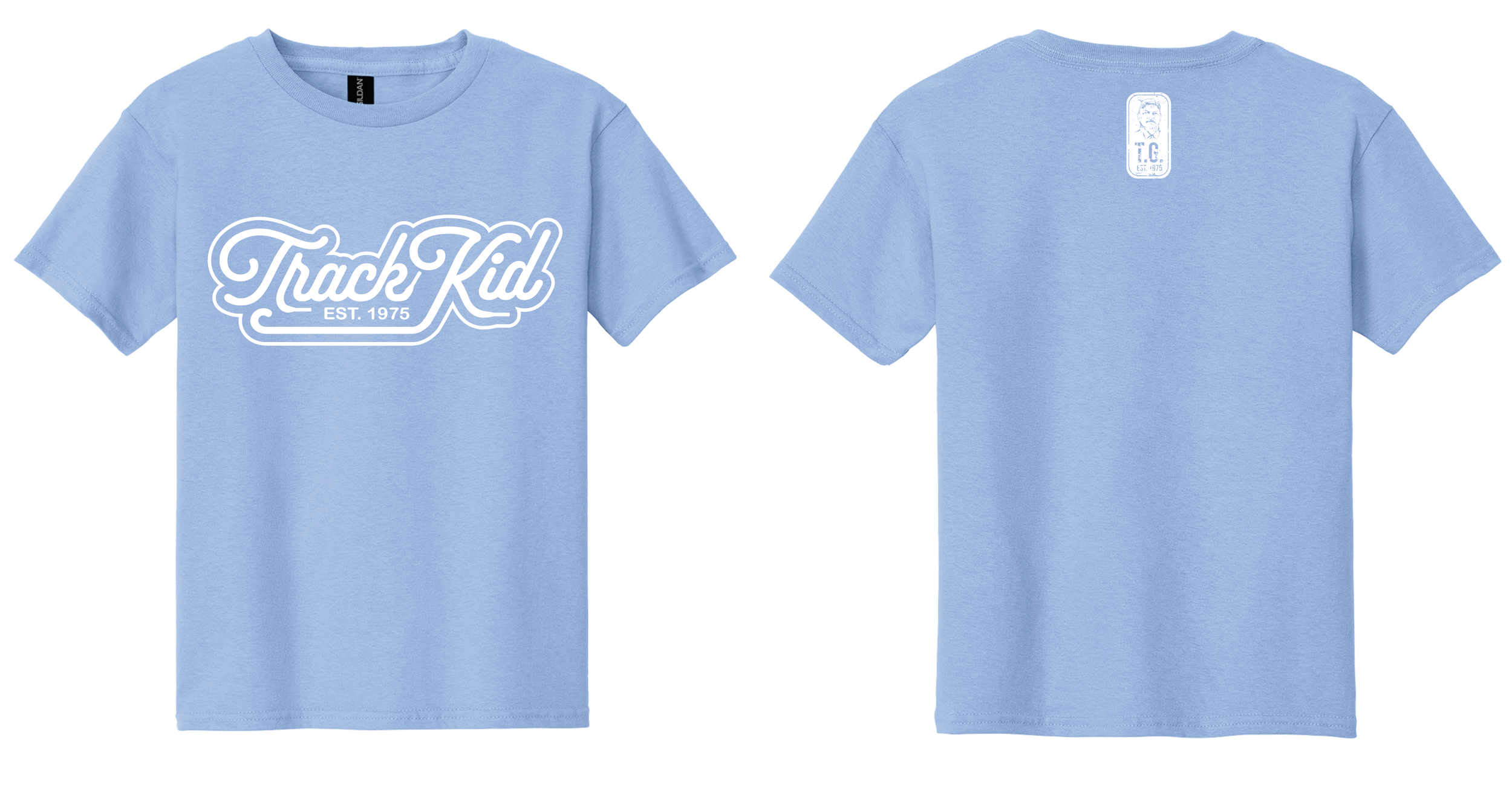 Track Kid Short Sleeve T-Columbia Blue