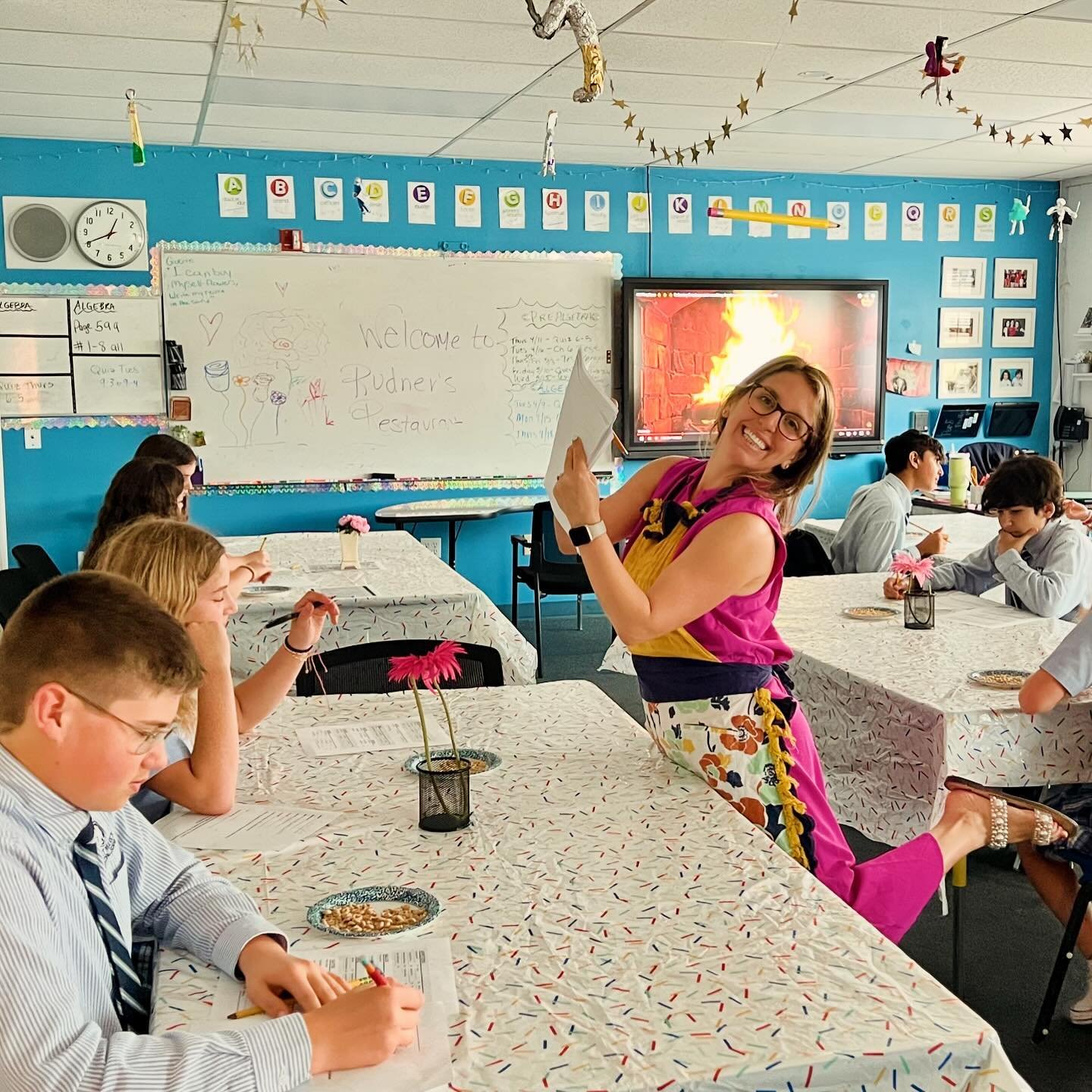 🍽️ Step into Mrs. Rudner's 6th grade math class and prepare to be served a feast of knowledge! 📚🍕🥗

Today, her classroom was transformed into a restaurant, where students learned the essentials of taxes, tips, and good old-fashioned fun! 

From c