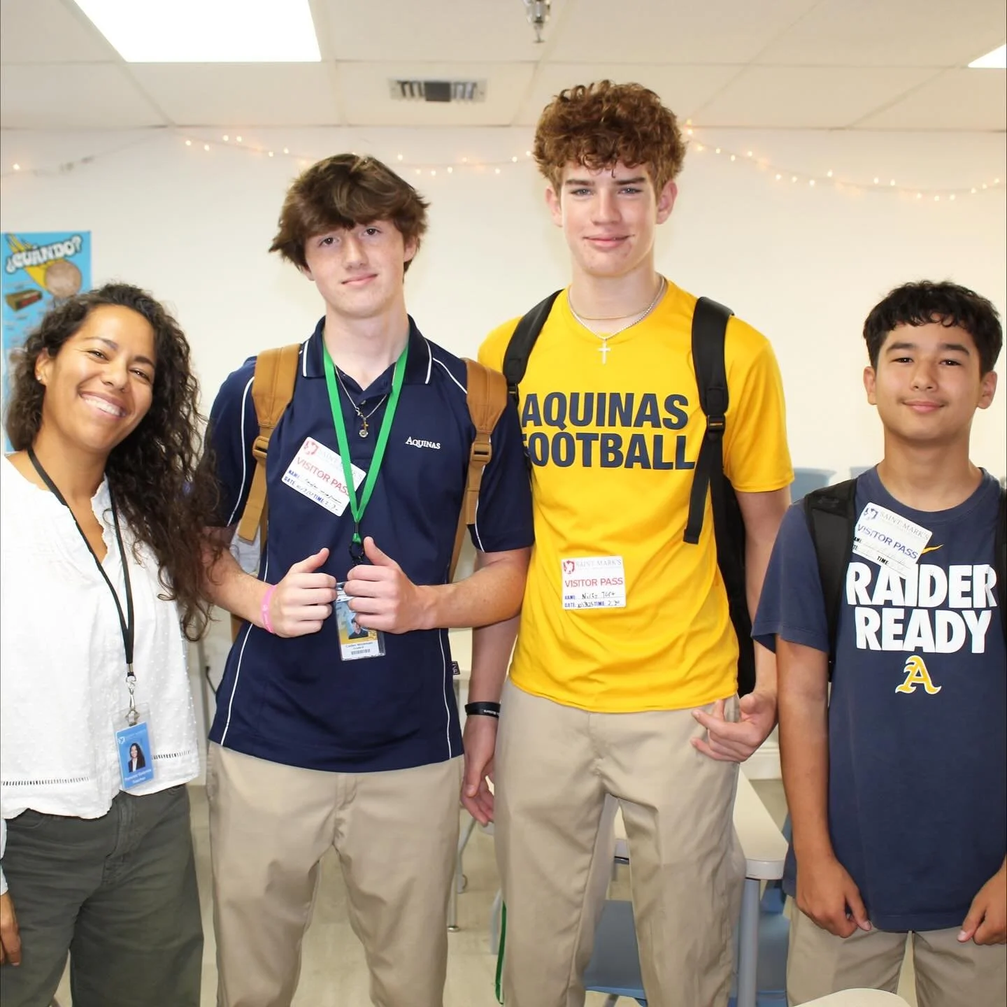 We love when our alumni come back to visit! ππ¦ 
Earlier this month, we were thrilled to welcome back some familiar faces from St. Thomas Aquinas. 
It’s always inspiring to see our former Lions thriving and taking the time to reconnect