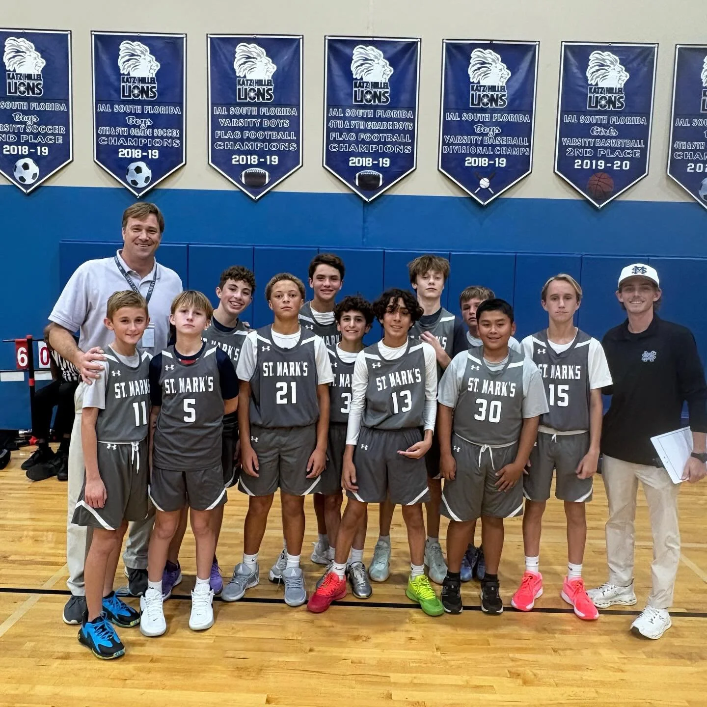 🏀🔥 Victory! 

Boys JV and Varsity Basketball teams are on a roll.

💥 In fact, the JV team sealed the win with a last-second game-winner by Zyan G. and the crowd went wild! 

📣 A huge shout-out also to our Saint Mark&rsquo;s Cheerleaders, whose sp