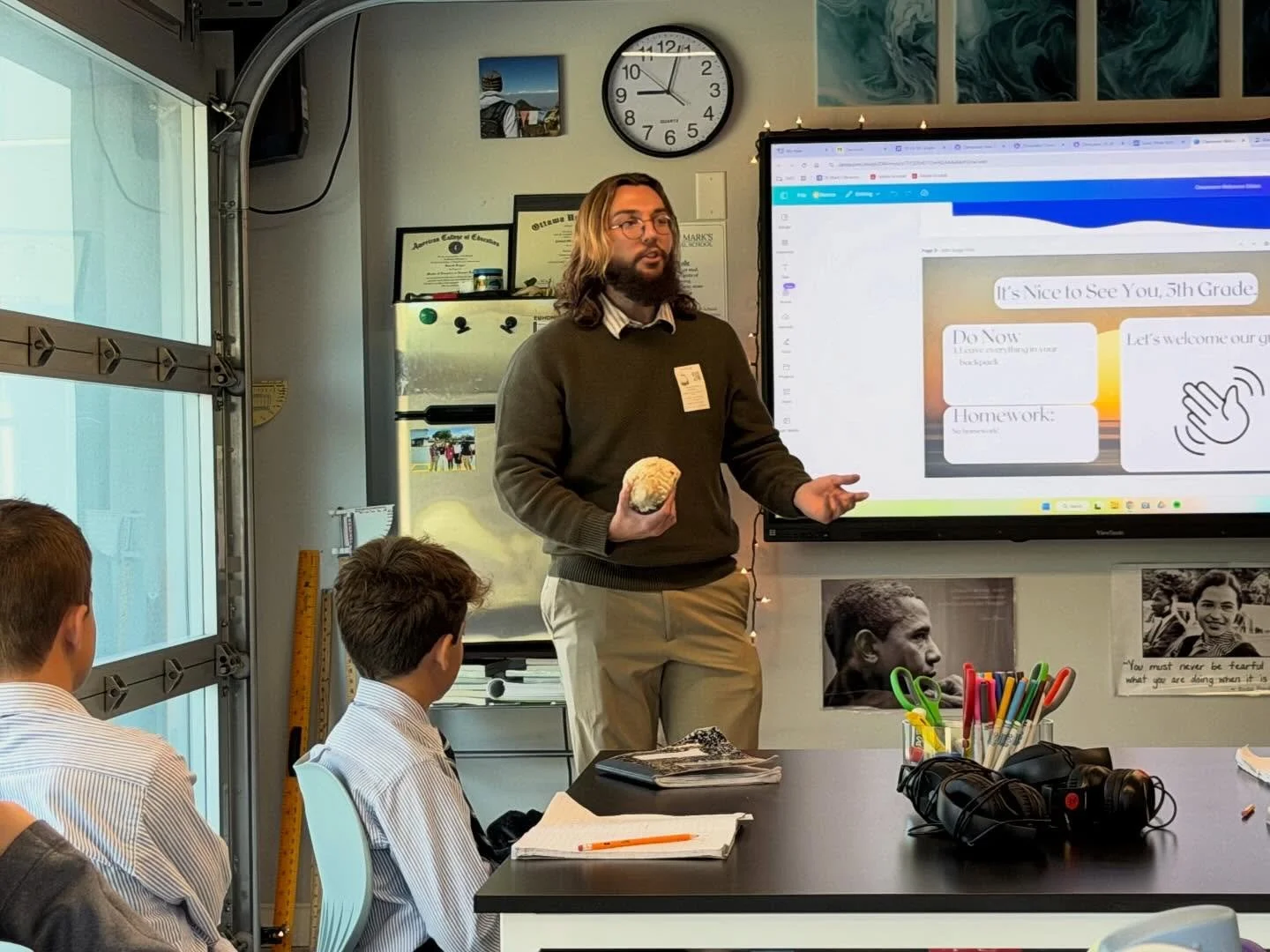 🌊🪸 Yesterday our 5th graders dove into marine science with an engaging presentation led by Tristian Buckell, an NSU graduate student, who taught them how human activity near Port Everglades can impact coral reefs and contribute to coral disease.

H