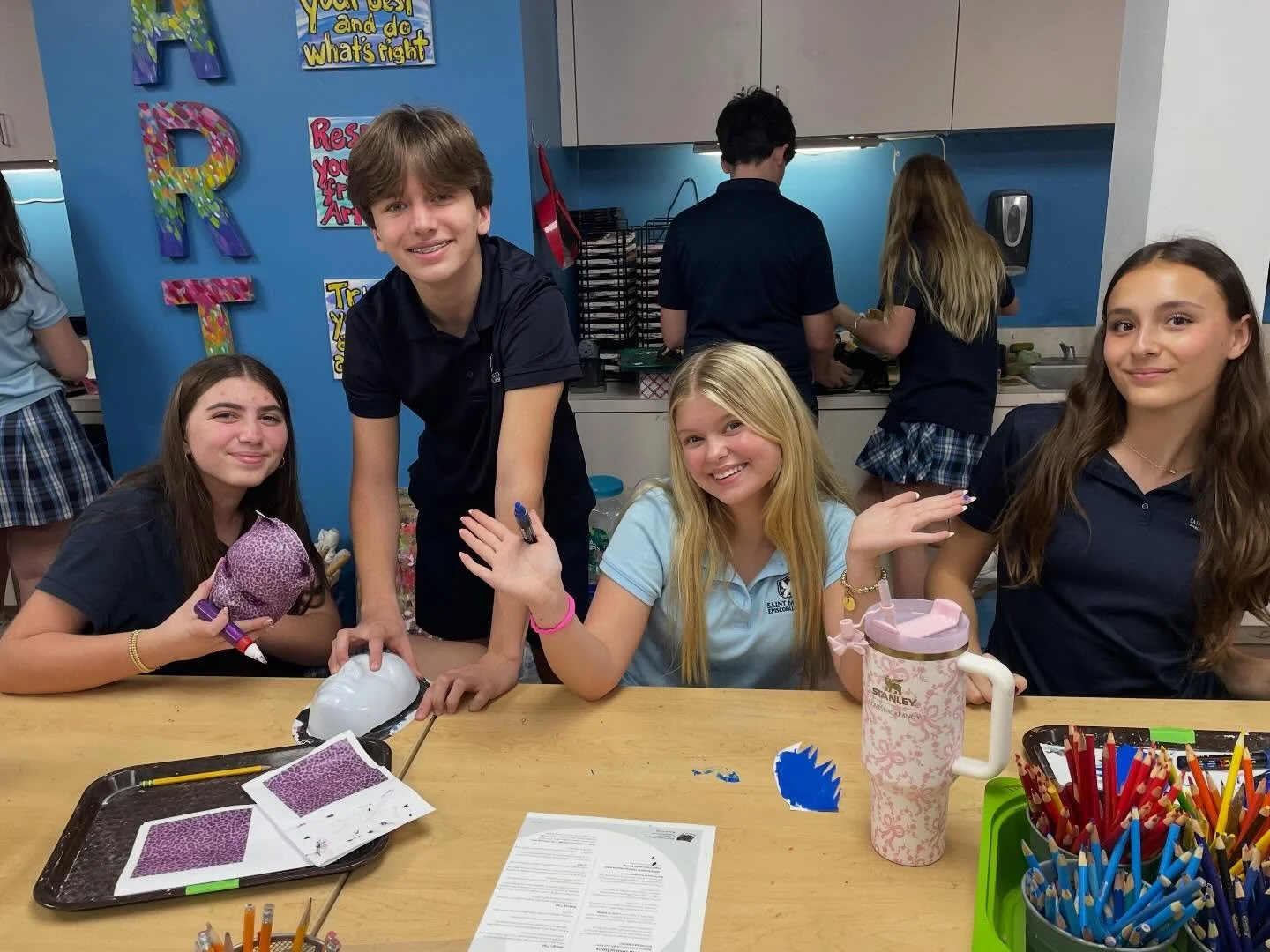 Mardi Gras Magic 🎭

Our 8th graders have been hard at work on one of our beloved annual traditions - Mardi Gras masks! 

Each mask is hand crafted with its own creative designs and materials. It&rsquo;s amazing to see each student&rsquo;s personalit