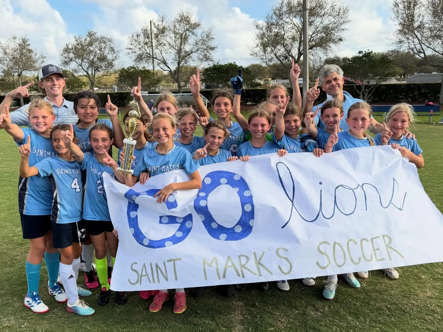 CHAMPIONS! ⚽️🏆

They came, they played, they conquered!

A huge congratulations to the Youth Girls Soccer Team who brought home the championship trophy yesterday. They defeated Parkway Christian 4-3. 

We are so proud of our champs. 🦁

#SMES #SMESt