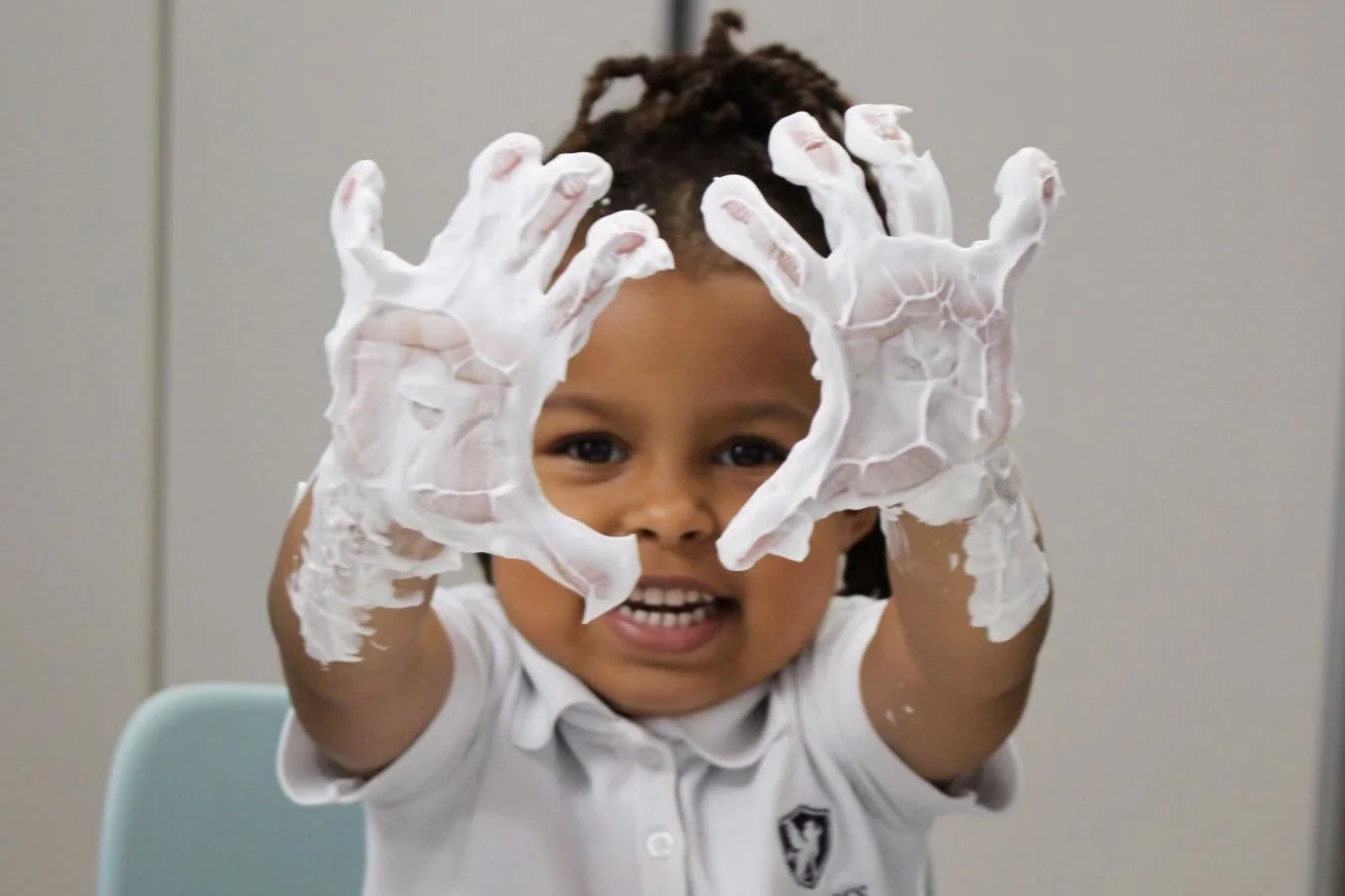 True &ldquo;Hands On&rdquo; Learning With A Little Mess Too&hearts;️

This week, our little PK 3 lions traced letters and numbers in shaving cream for a sensory learning experience!

They used their fingers to swirl and make strokes to build the need