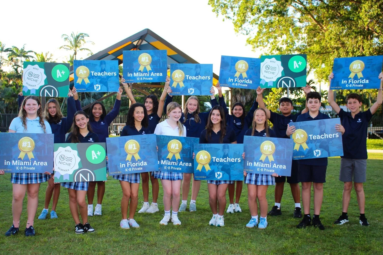 Nothing is better than an A+! 

Take a look at what Niche.com has to say - 

&bull;Saint Mark&rsquo;s A+ School with A+ Teachers 

&bull;Saint Mark&rsquo;s #1 K-8 Private in Broward 

&bull;Saint Mark&rsquo;s #1 K- 8 Private in Fort Lauderdale 

&bul