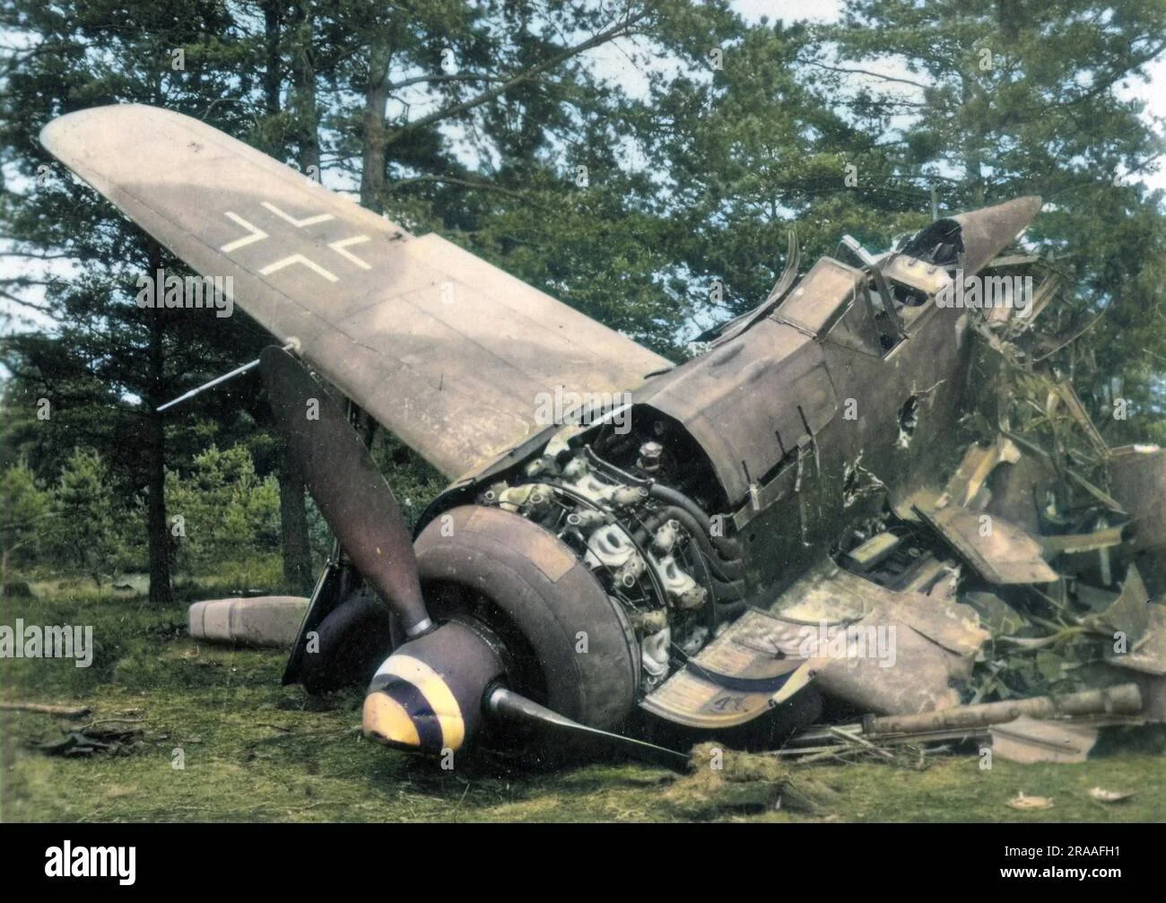un-avion-allemand-s-est-ecrase-pendant-la-seconde-guerre-mondiale-date-vers-1940s-2raafh1.jpeg