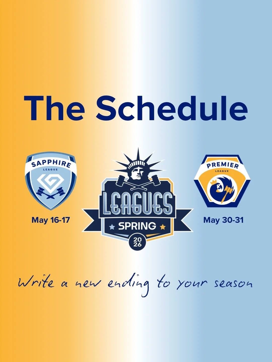 THE SPRING LEAGUES ARE SET. 

You aren&rsquo;t at the end of your season; this is your chance to write a new one.

LAST DAY TO REGISTER IS TOMORROW 4/10!

We&rsquo;ll see you in court. 🖥️

For more information, link in bio.
